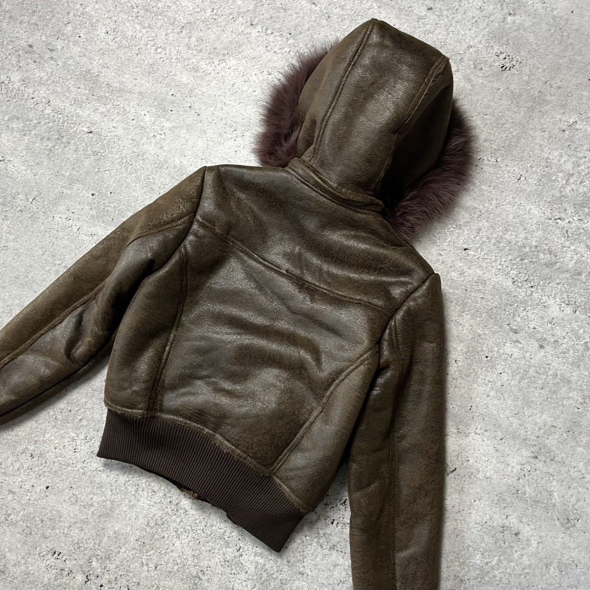Other Vintage Avant garde bomber jacket with fur S y2k 00s boxy Size S / US 4 / IT 40 - 8 Thumbnail