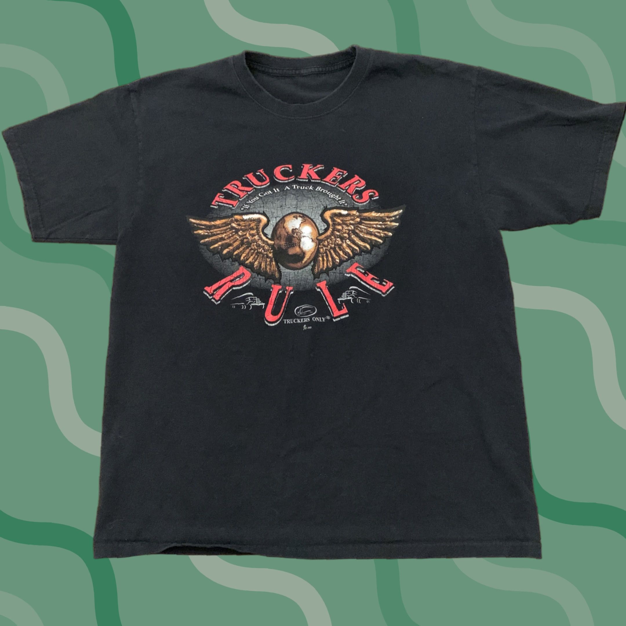 Vintage VINTAGE Only Truckers T-Shirt Size L Black Truck Stop Mens Size US L / EU 52-54 / 3 - 1 Thumbnail