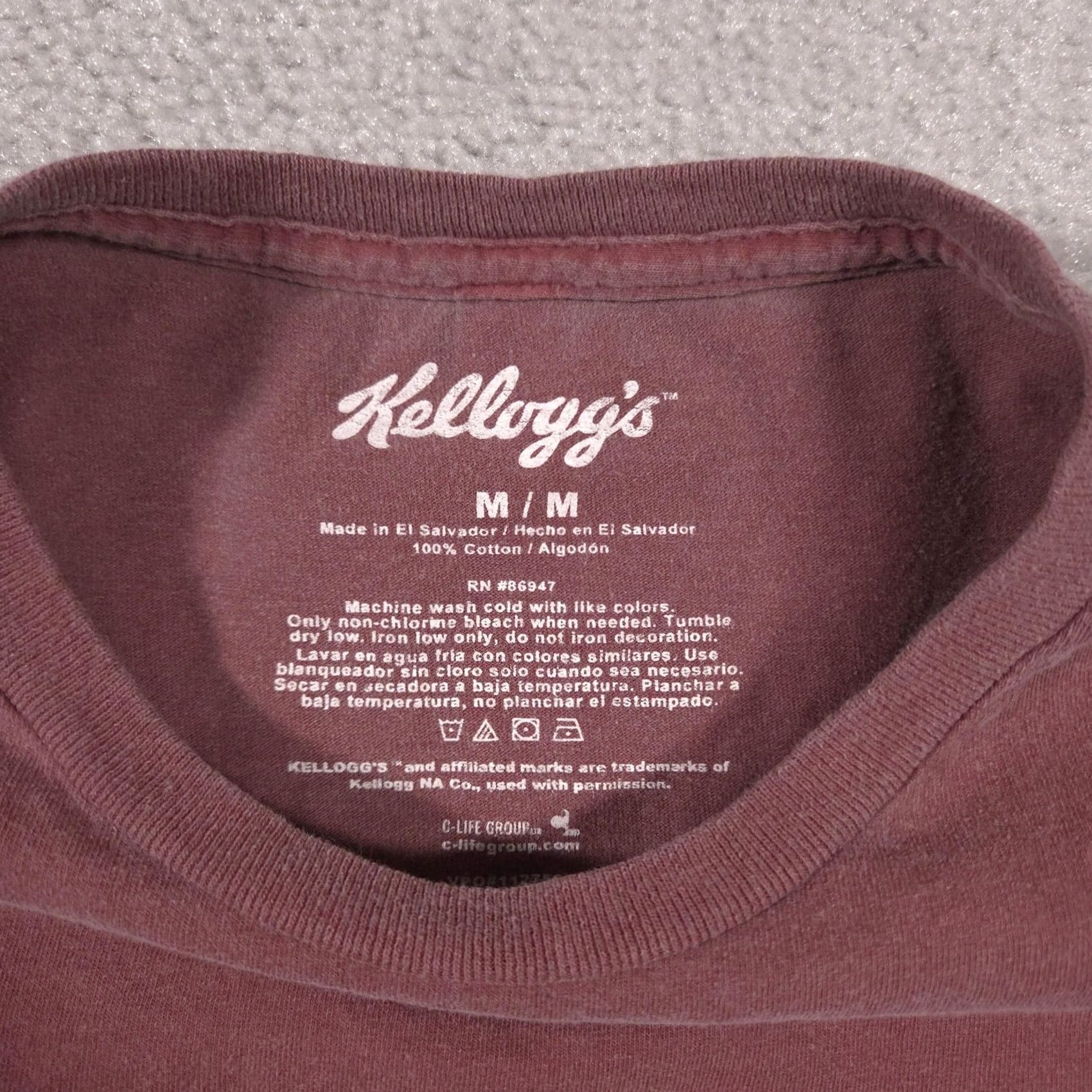 Vintage Kellogg's Froot Loops Shirt Mens Medium Burgundy Toucan Sam Graphic Cereal Shirt Mens Short Sleeve Crew Neck Cotton Graphic Print Vintage No Size US M / EU 48-50 / 2 - 5 Thumbnail