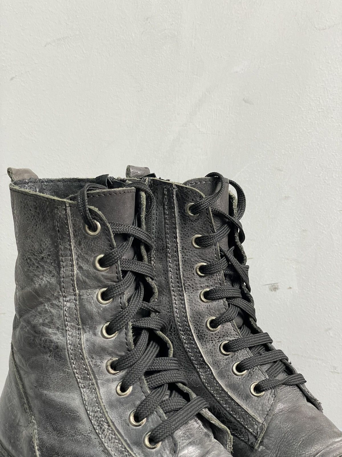 Dirk Bikkembergs Rare combat Bikkembergs style boots washed leather 90s Size US 8 / IT 38 - 8 Thumbnail