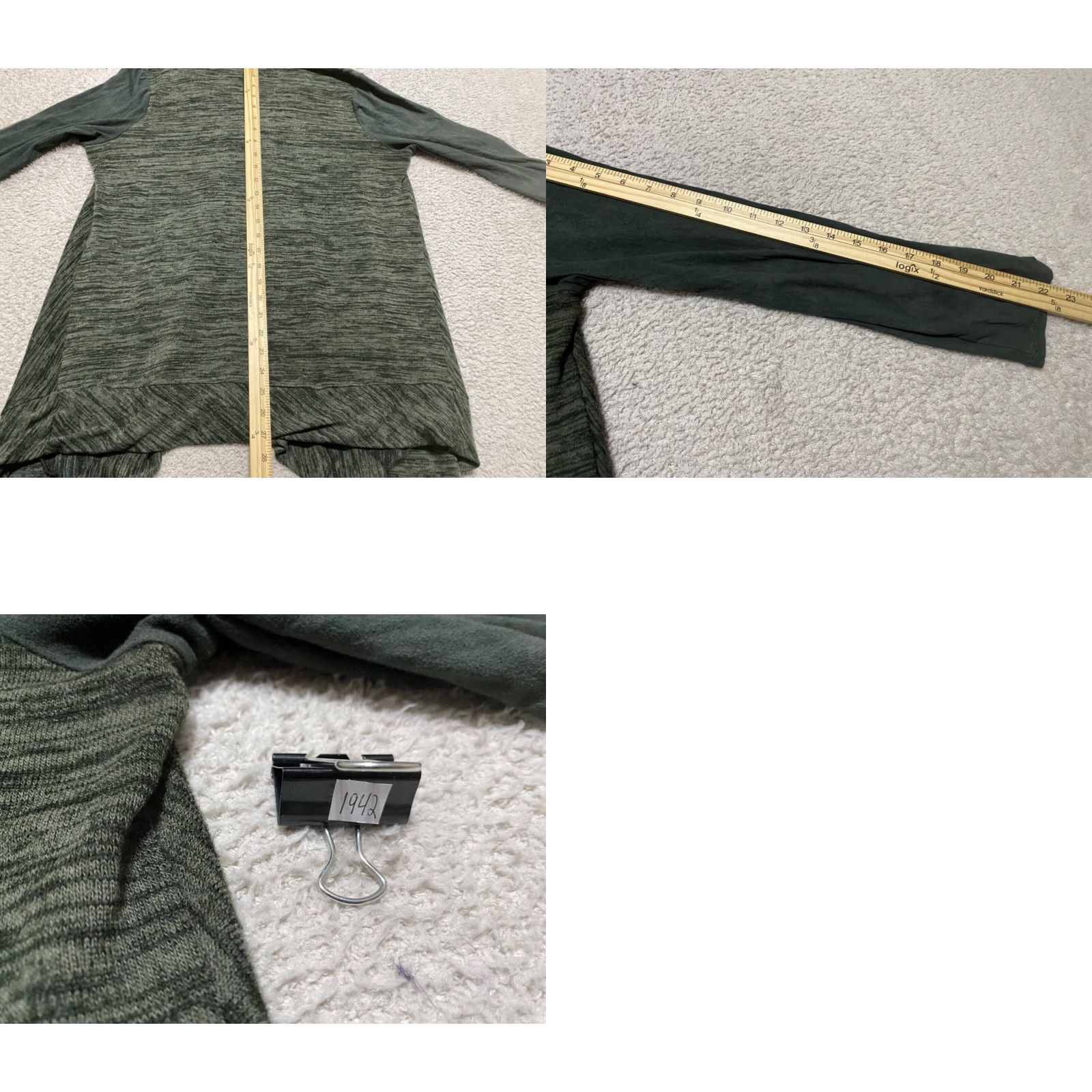 Vintage LOGO by Lori Goldstein Womens Medium Shirt Brown Striped Full Zip Velvet Sleeves Size M / US 6-8 / IT 42-44 - 8 Thumbnail