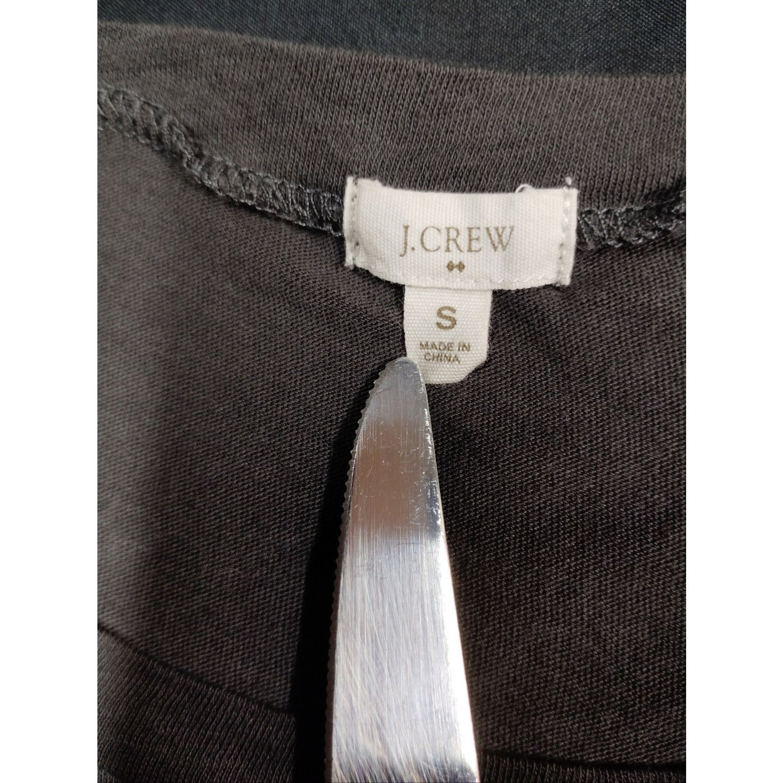 J.Crew J. Crew Gray Short-Sleeve Tee with Black Sequin Deer Size S / US 4 / IT 40 - 3 Thumbnail