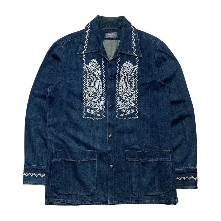 Vintage Blue Blue Japan Embroidery Chore Jacket