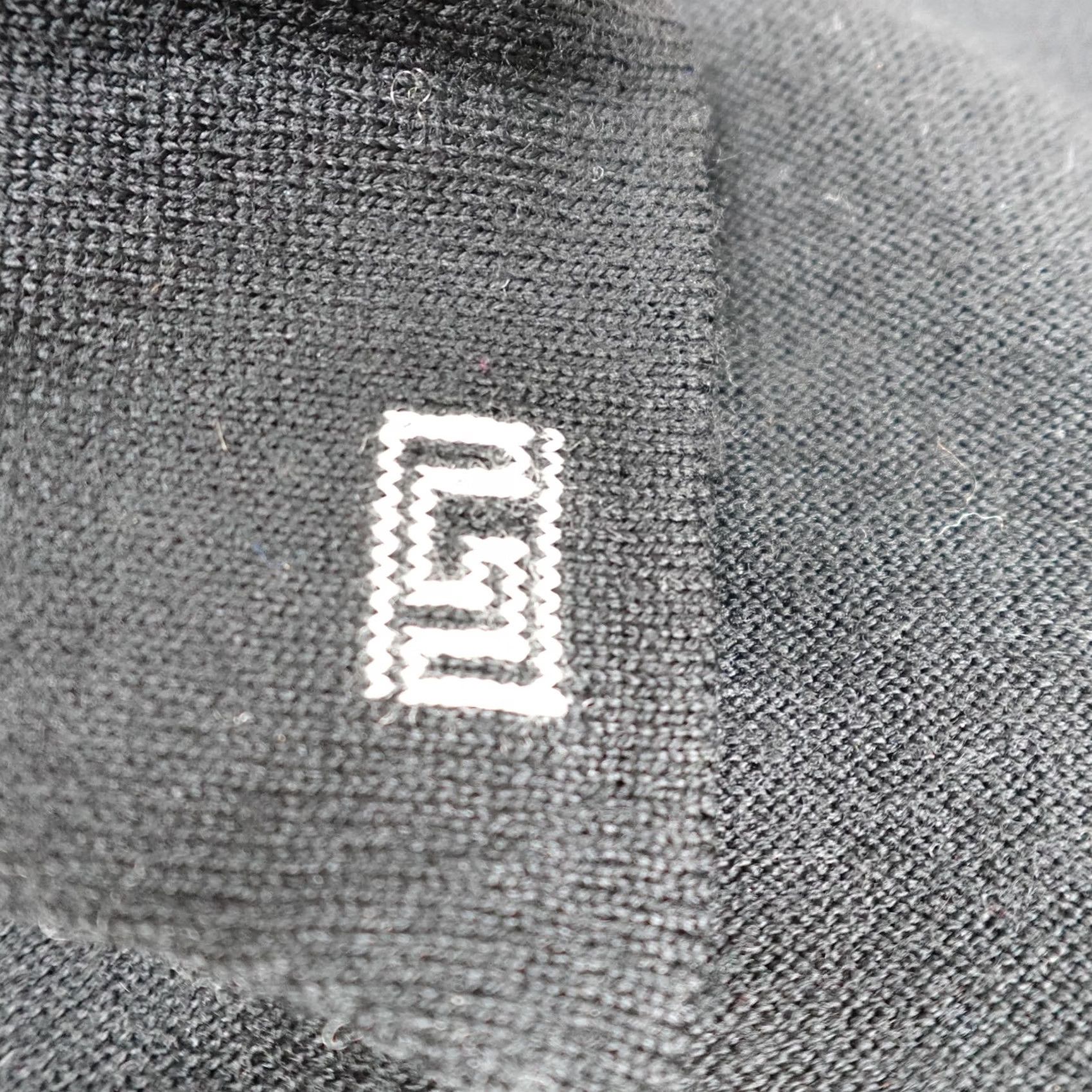 Versace Versace Mens Sweater 2XL Black Jacquard Polo 100% Merino Wool Vintage Italy Knit Pullover 1/4 Zip Long Sleeve Logo Wool Machine Washable Regular Mens Size US XXL / EU 58 / 5 - 5 Thumbnail