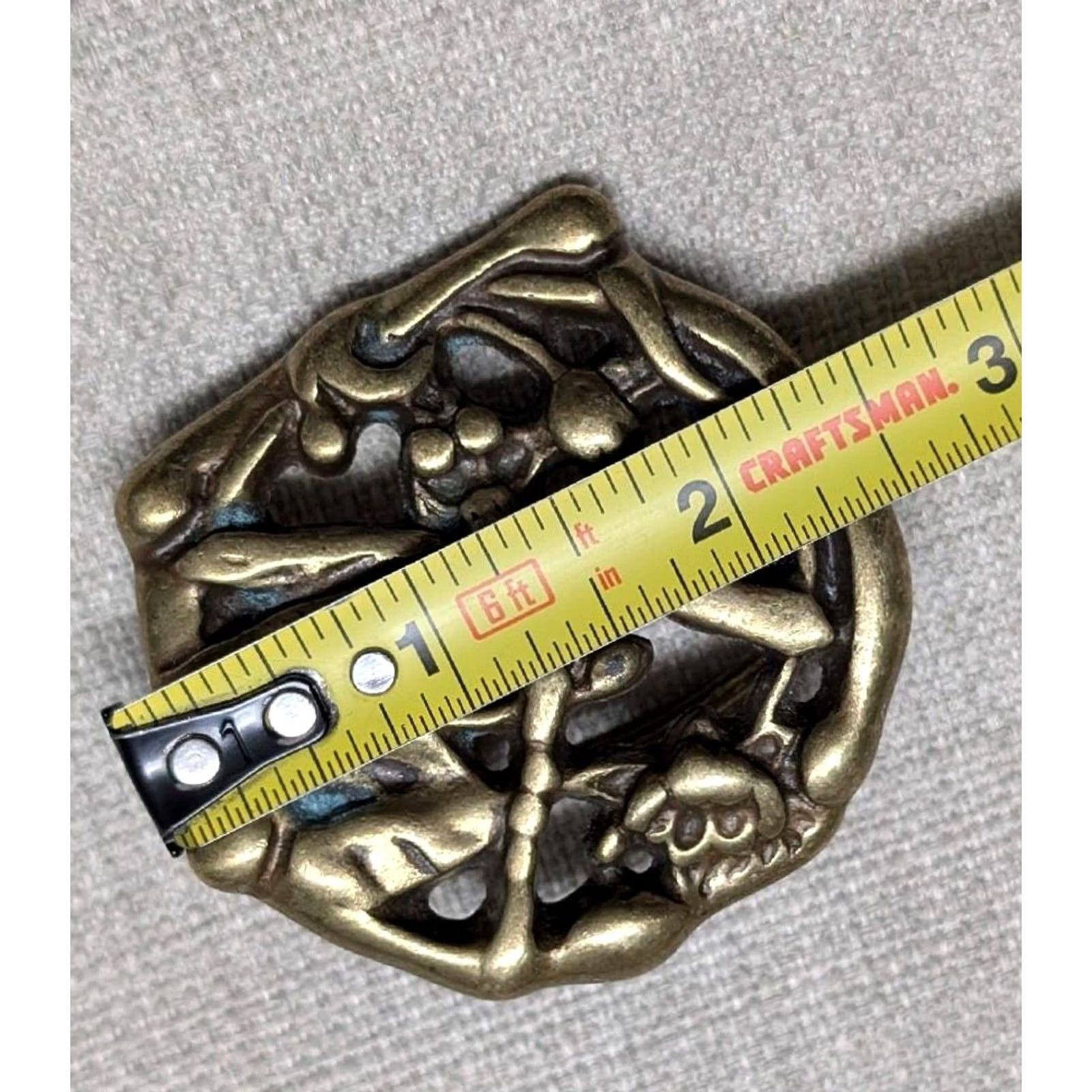 Vintage VINTAGE Dragonfly SOLID BRASS BRASS belt buckle Dragonfly handcrafted cowboy metal Size ONE SIZE - 4 Thumbnail