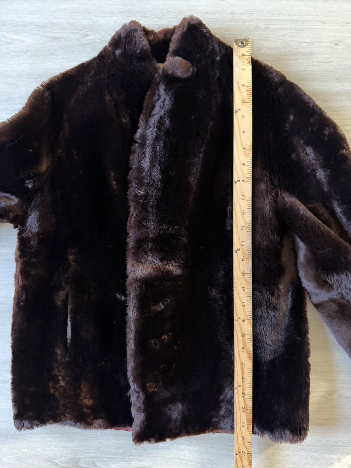 Vintage Vintage 50s Nan’s Furs Mouton Fur Coat Short Sz S/M Brown Size S / US 4 / IT 40 - 9 Thumbnail
