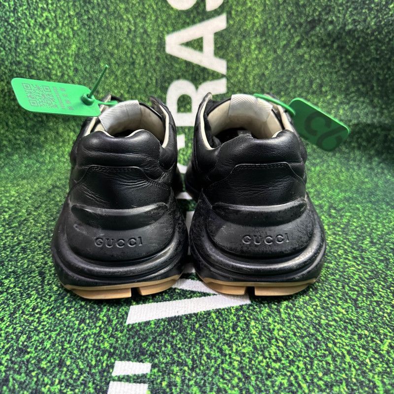 Gucci Gucci Rhyton Black Low-top Dad Sneakers - Size US 8 / EU 41 - 3 Thumbnail