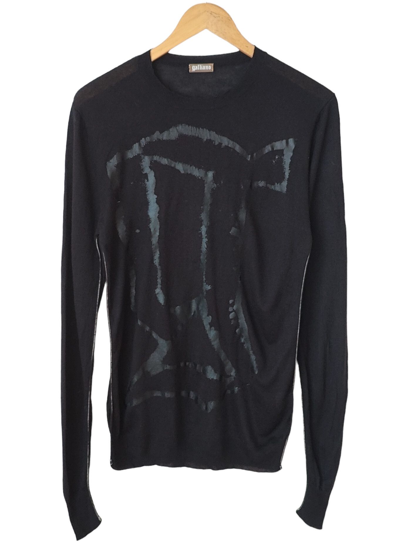 Archival Clothing John Galliano Archival 2011 Black Wool Knitted Sweater Size US S / EU 44-46 / 1 - 1 Preview