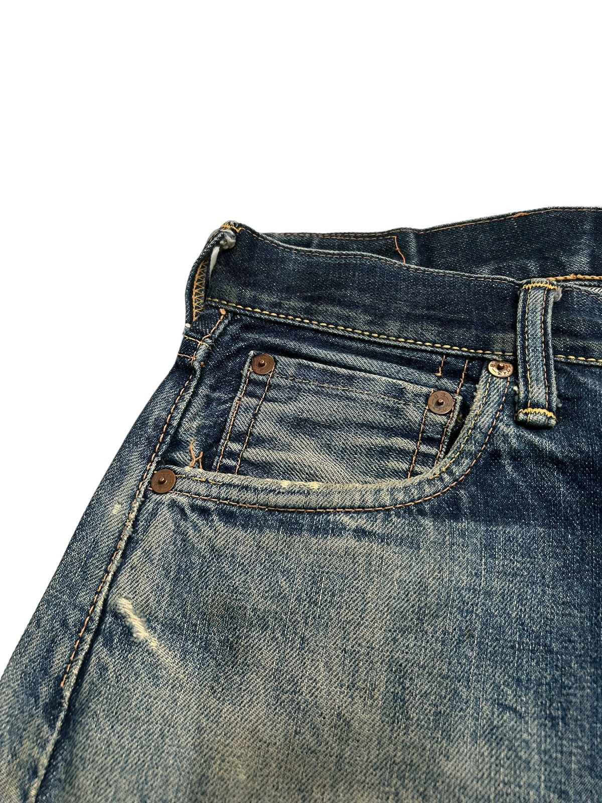 Evisu × Japanese Brand Vtg Evisu Selvedge disteressed denim☠️🎌 Size US 30 / EU 46 - 8 Thumbnail