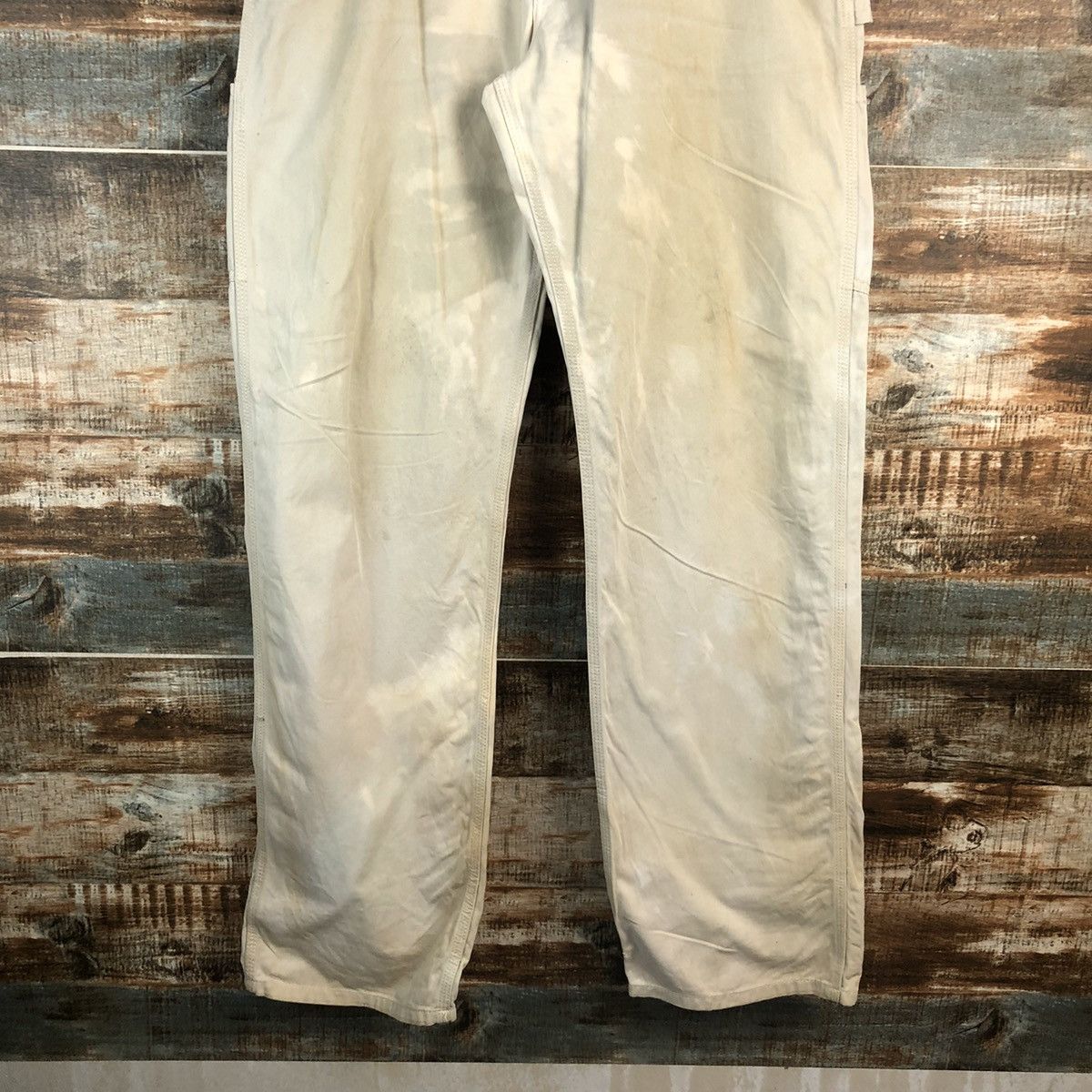 Carhartt Carhatt faded White dirty worker painter cargo Pants #A2588 Size US 33 - 12 Thumbnail