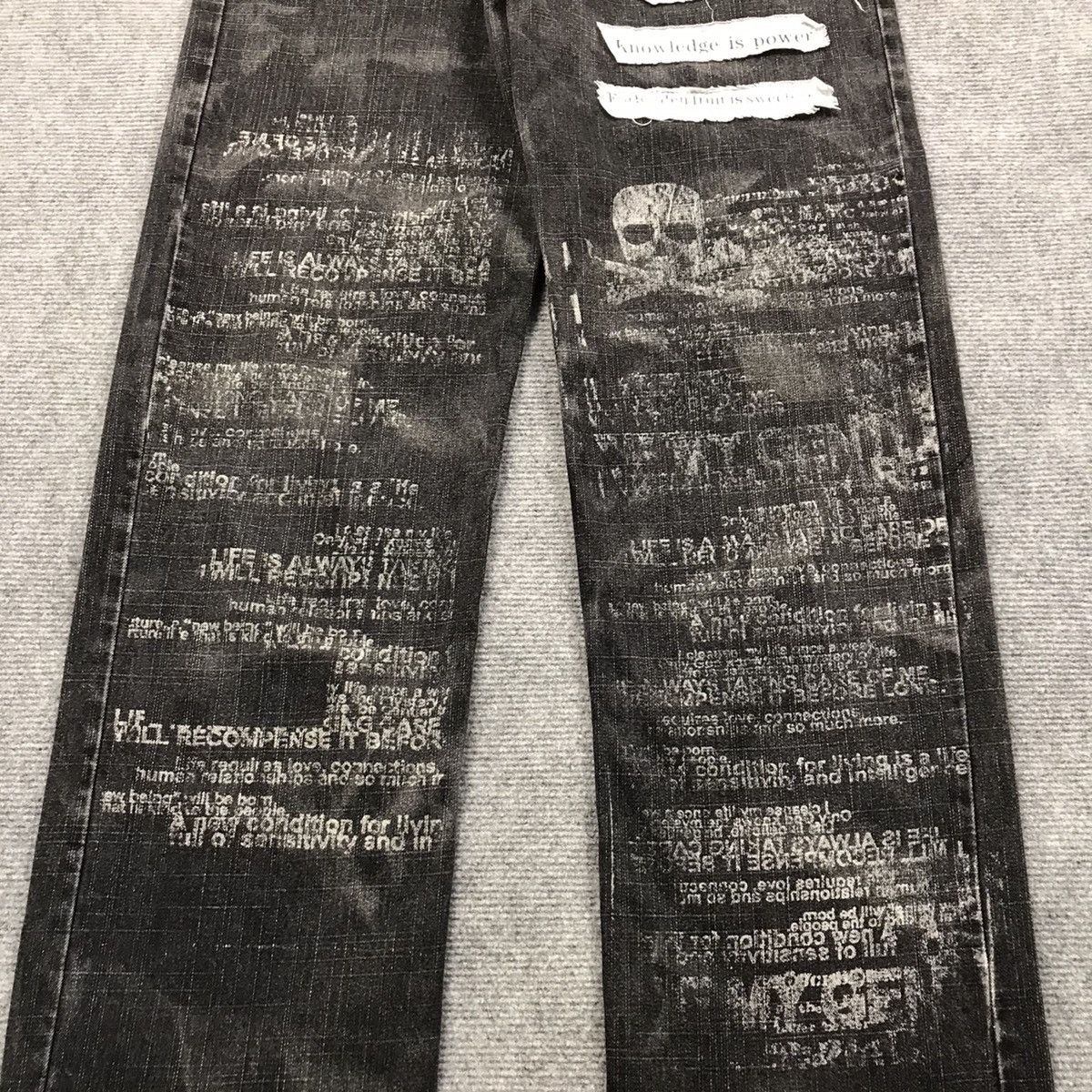 If Six Was Nine BUFFALO DISTRESSED IF SIX WED NINA STYLE BLACK FADED PANTS Size US 30 / EU 46 - 2 Thumbnail
