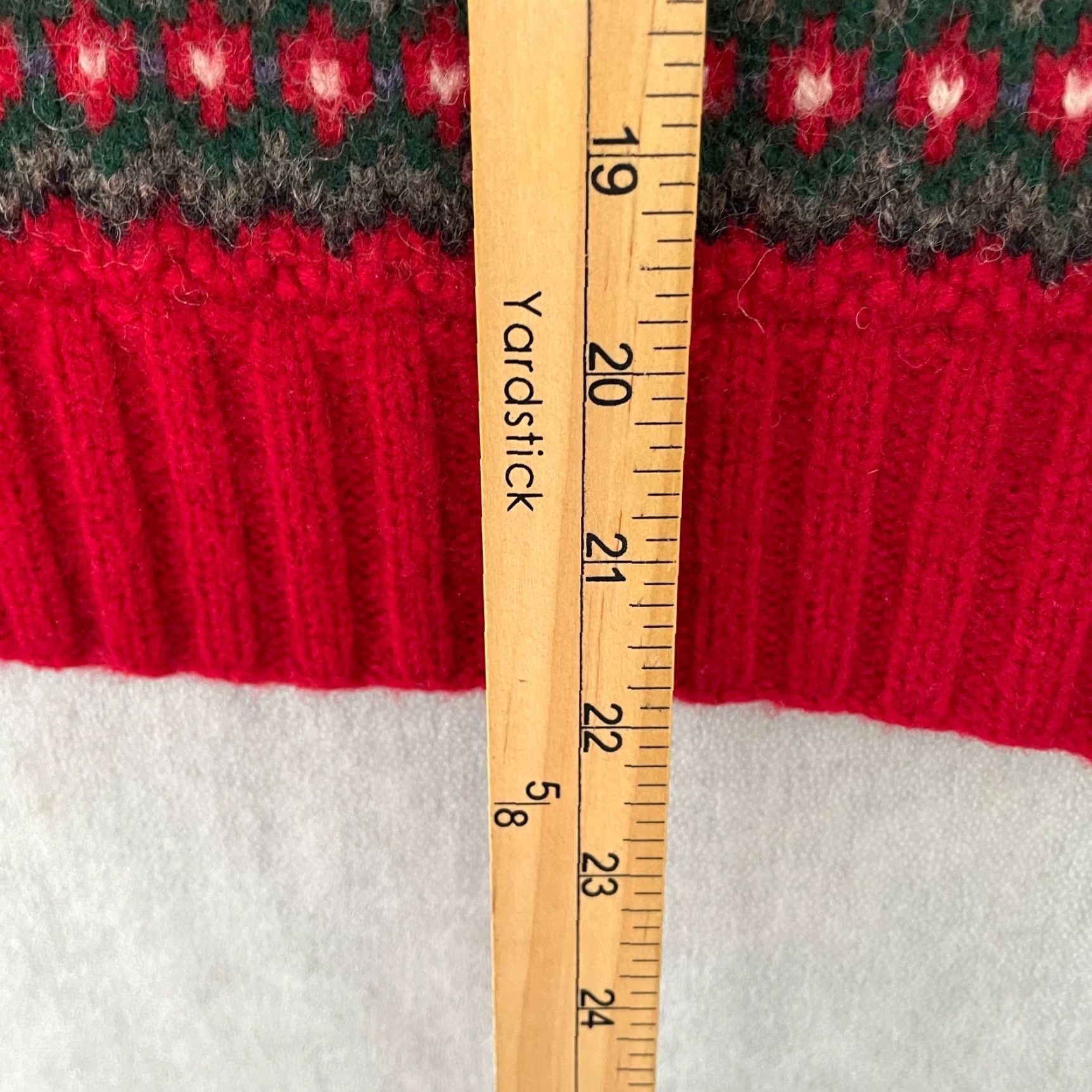 Ralph Lauren Lauren Ralph Lauren Sweater Womens P/L Red Full Zip Wool Hand Knit Fair Isle Size L / US 10 / IT 46 - 6 Thumbnail