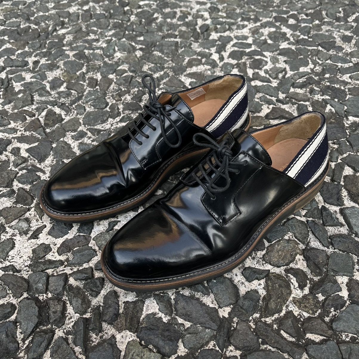 Dries Van Noten Dries Van Noten Striped Heel Panel Derby Shoes Size US 8 / EU 41 - 1 Thumbnail