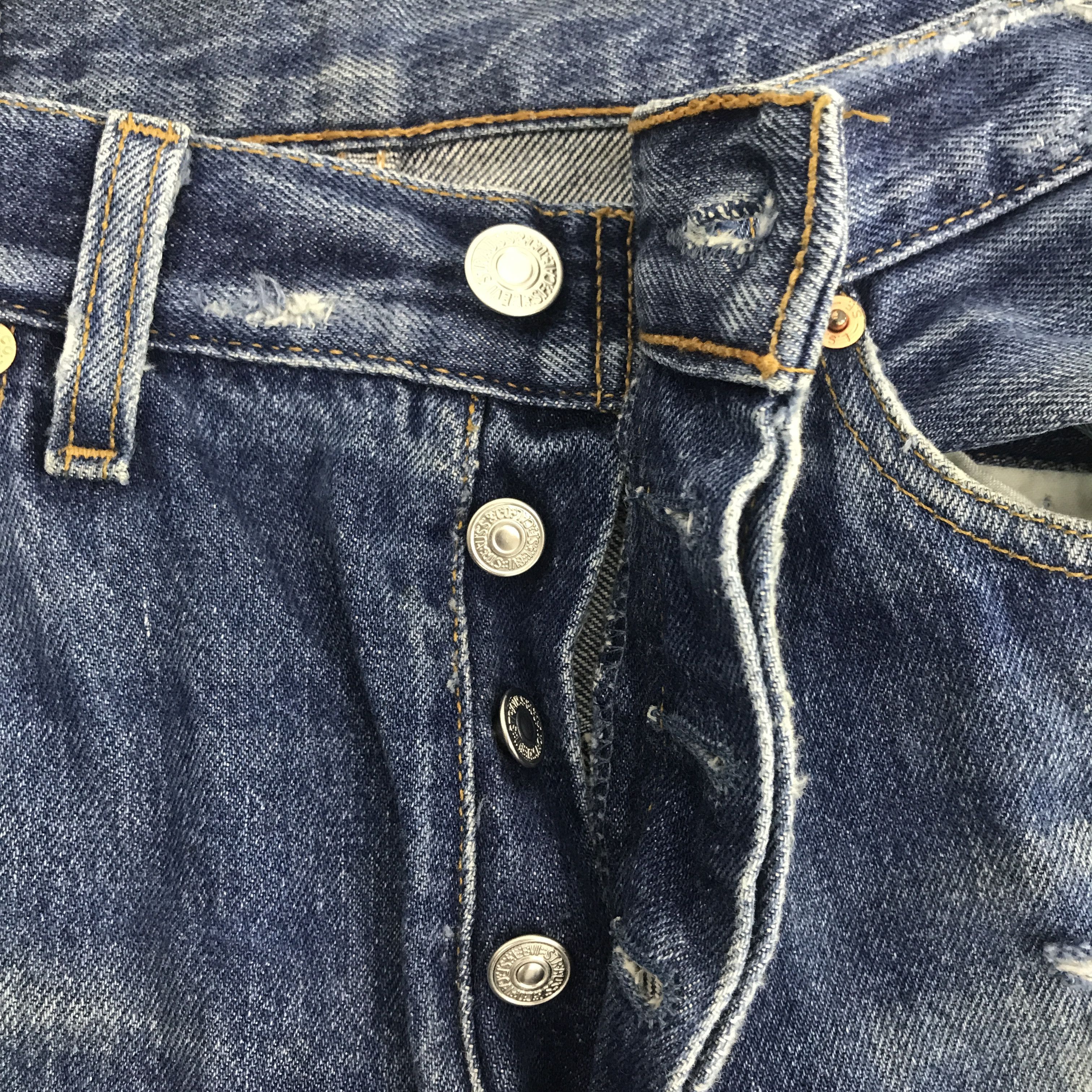 Levi's Rare Levis 501 Distressed Style Denim Jeans Size US 31 - 12 Thumbnail