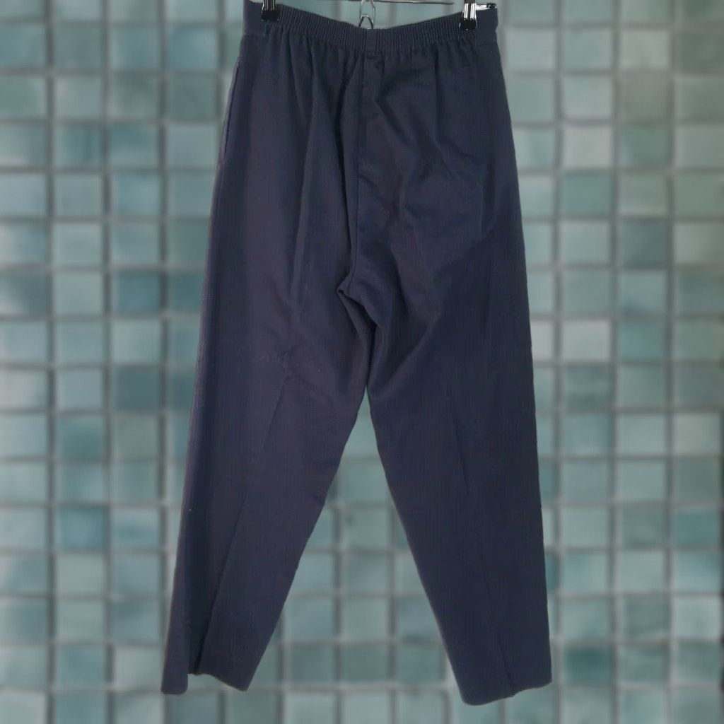 Vintage Womens Straight Leg Front Pleated Pants High Rise Regular Fit Blue Size 28X29 Size 36" / US 14 / IT 50 - 1 Thumbnail