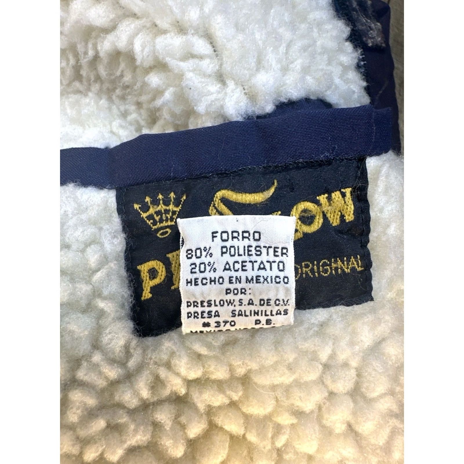 Vintage Preslow Original Sherpa Lined Work Jacket 42 Navy Blue Mexico Vintage Retro Jacket Mens Regular Size 42 Size US XS / EU 42 / 0 - 3 Thumbnail