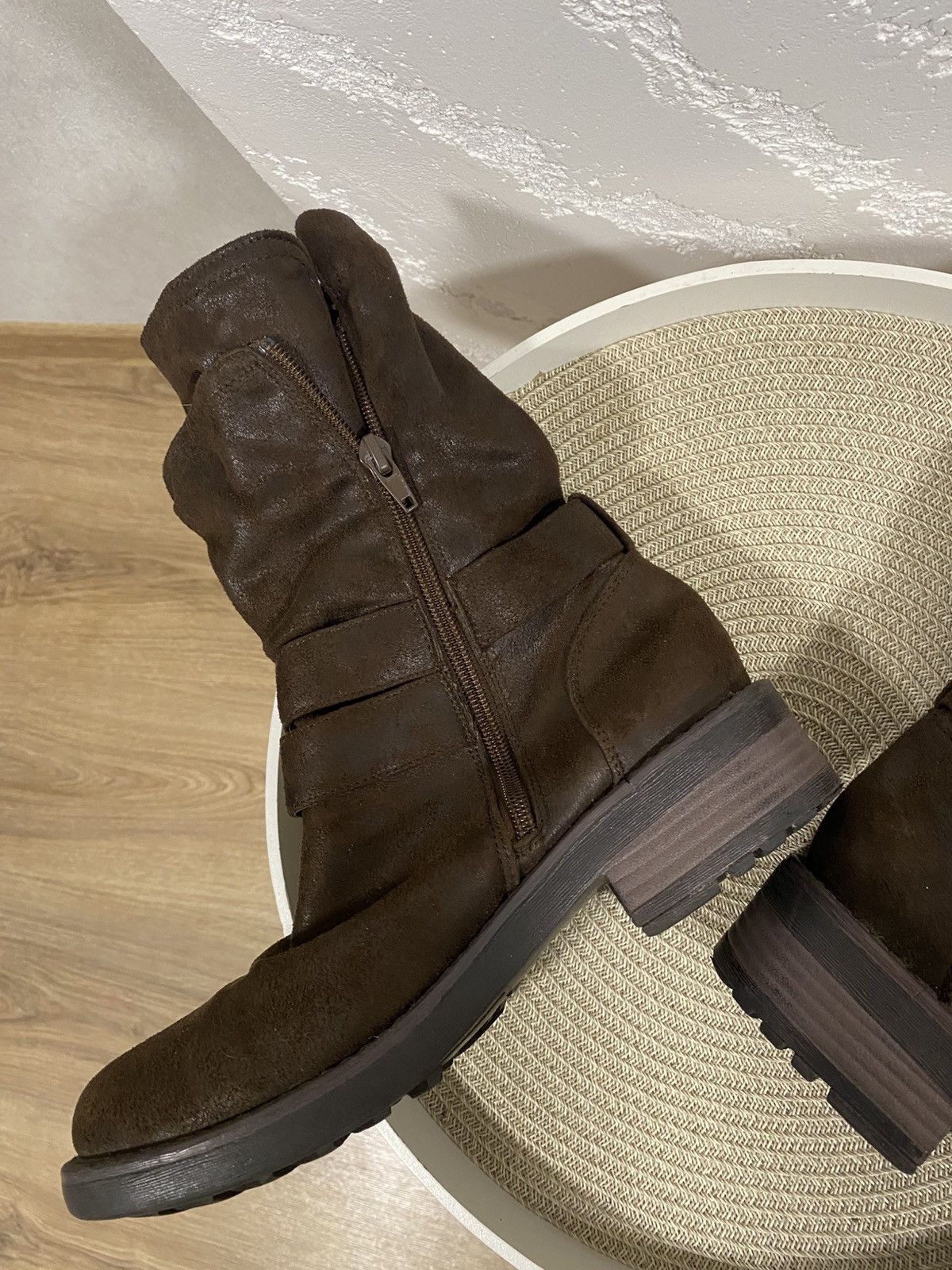 Other Vntg Avantgarde Y2K A.S.98 Style Belted Engineer Boots ASH Size US 9 / IT 39 - 6 Thumbnail