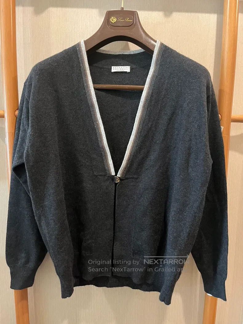 Brunello Cucinelli Brunello Cucinelli Studded Cashmere Cardigan Jacket Size XS / US 0-2 / IT 36-38 - 1 Thumbnail
