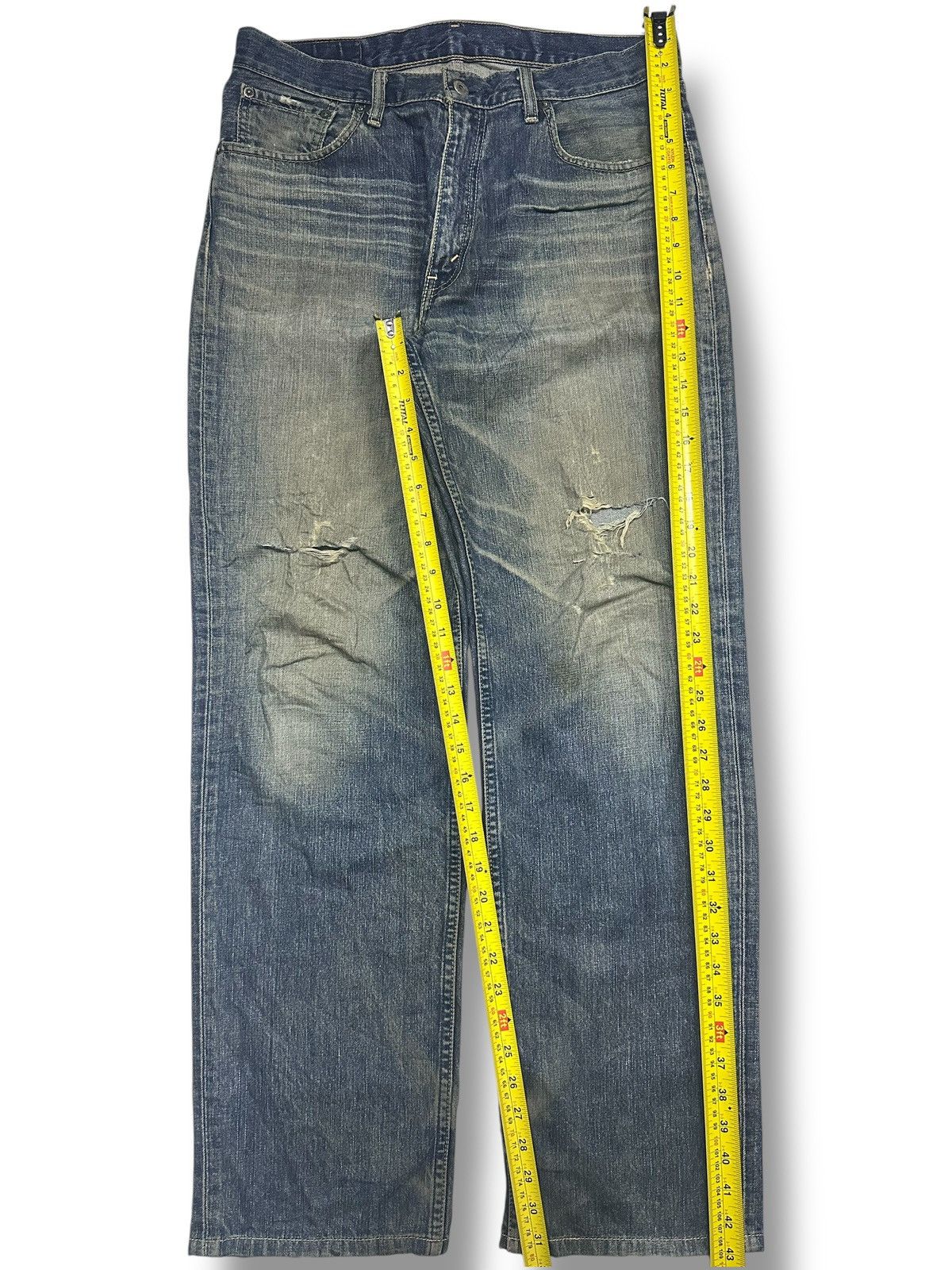 Levi's Levi’s 502 Regular Tapered Fit MudWash Distressed Faded Jean Size US 34 / EU 50 - 21 Thumbnail