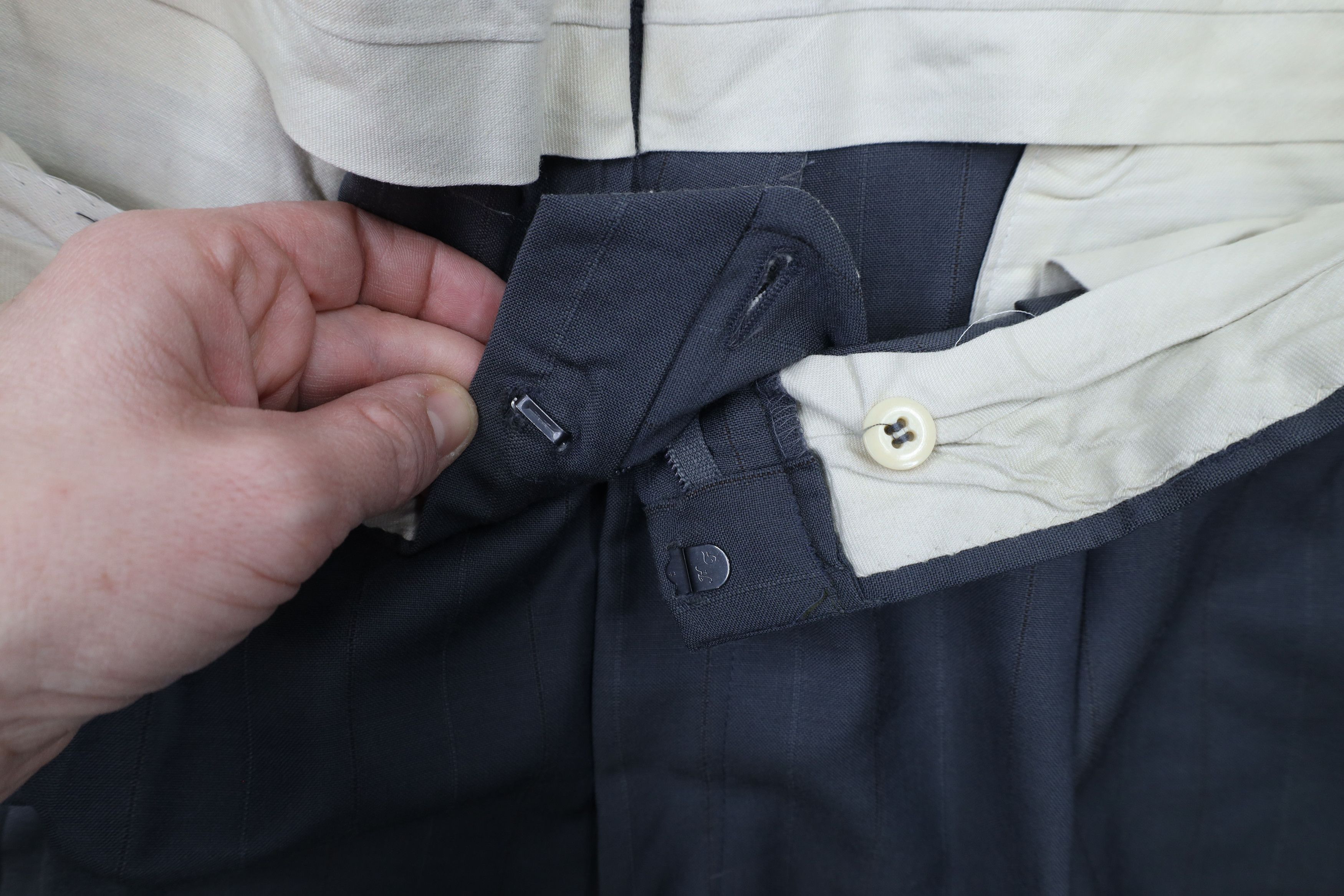 Vintage Vintage 70s Streetewar Blend Striped Wide Leg Chino Pants Size US 36 / EU 52 - 7 Thumbnail
