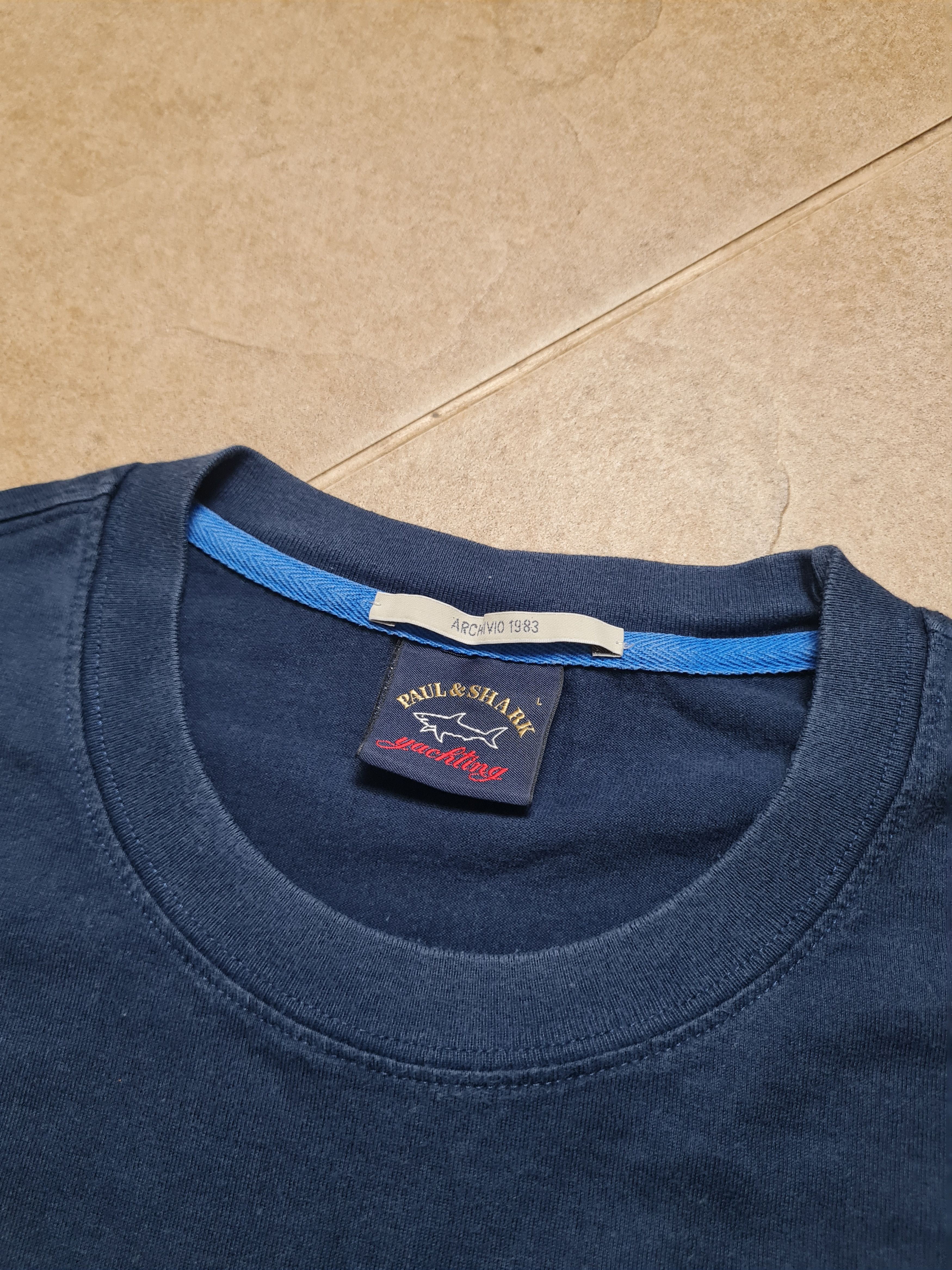 Paul & Shark Shirts Paul Shark Short Sleeve Basic T-Shirt Big Logo Size L Size US L / EU 52-54 / 3 - 9 Thumbnail