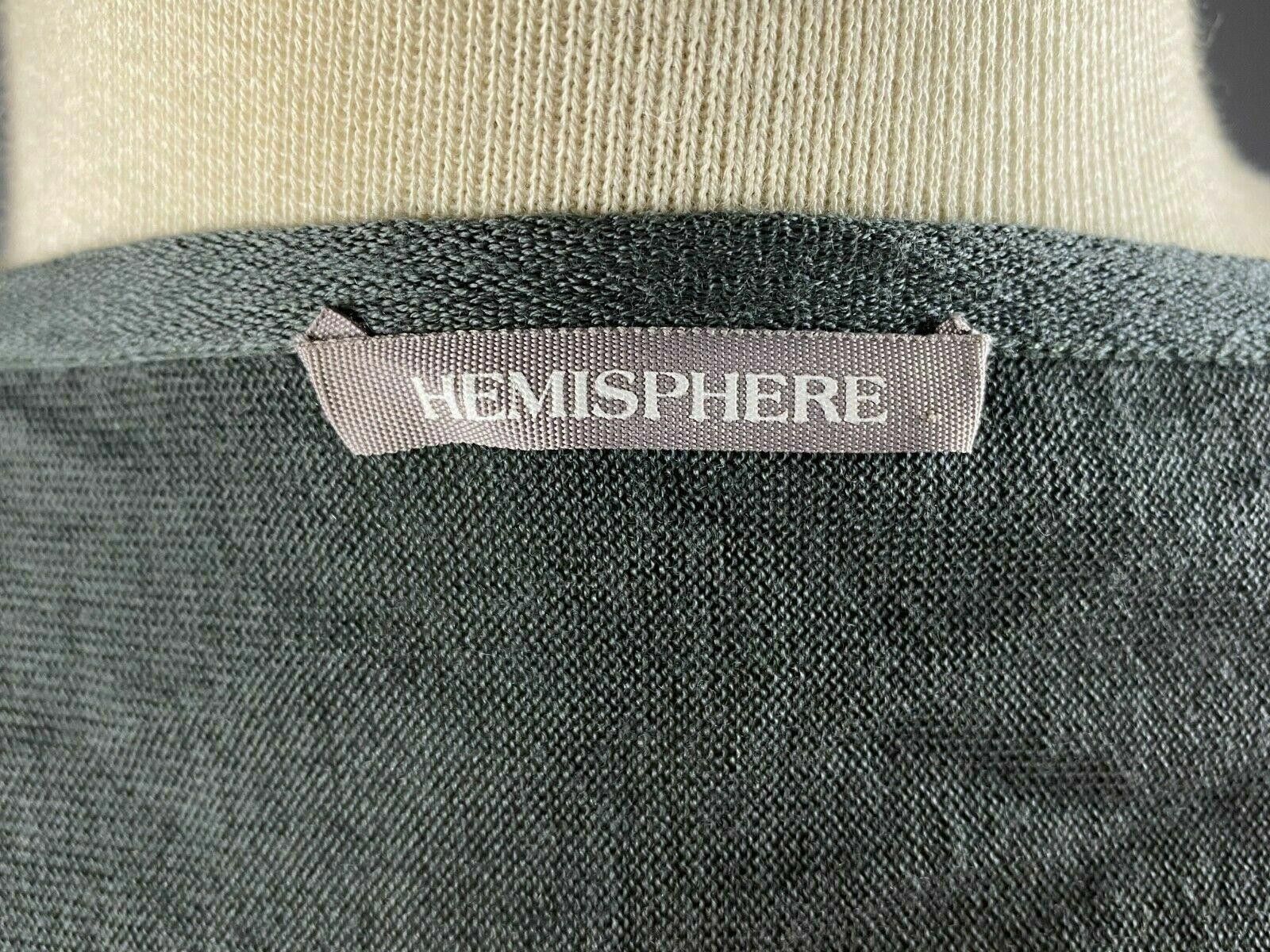 Designer Hemisphere Grey 100% Merino Wool Cardigan Sweater Size 36 Size M / US 6-8 / IT 42-44 - 9 Thumbnail
