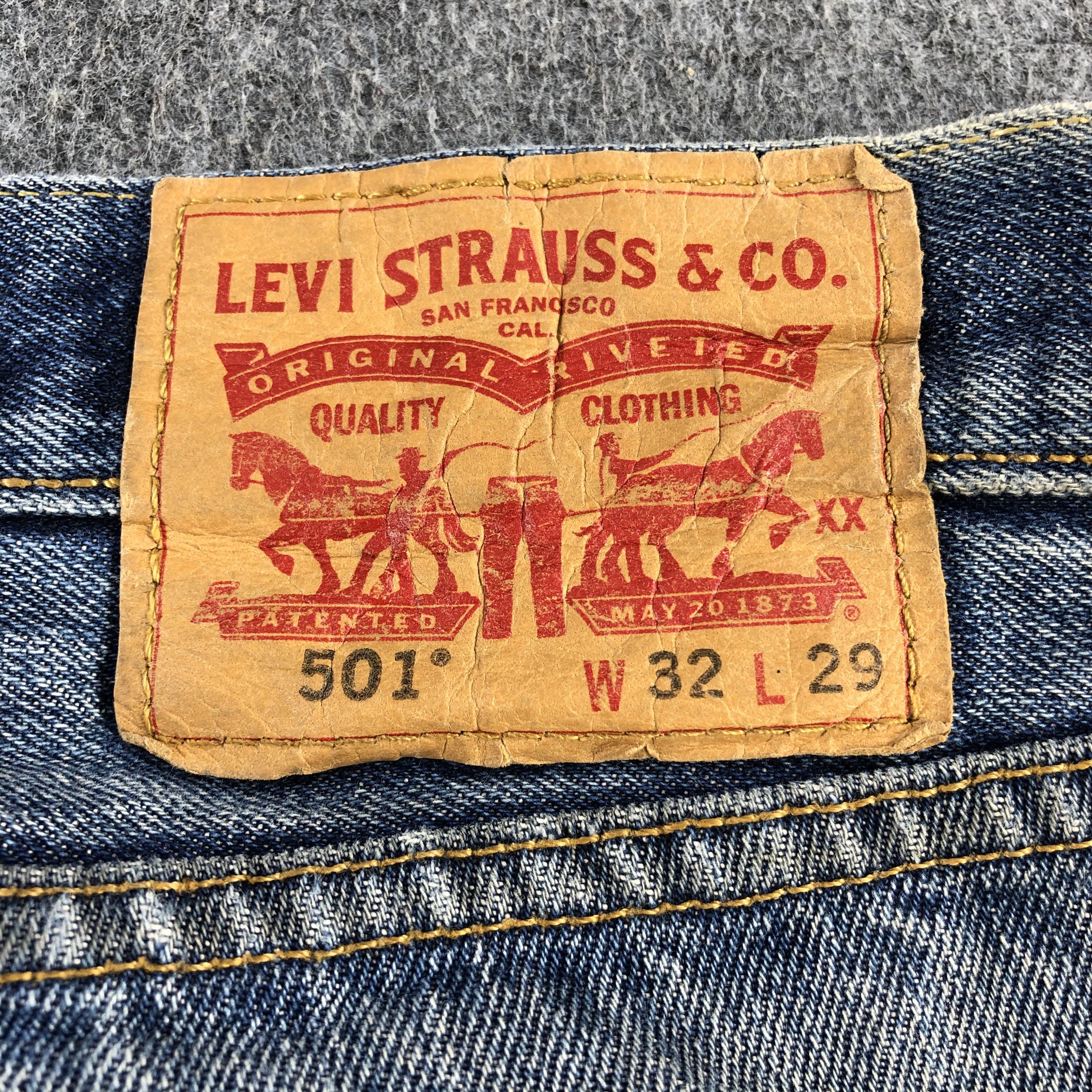 Levi's Vintage Blue Wash Levis 501 Jeans-J2225 Size US 34 / EU 50 - 5 Thumbnail