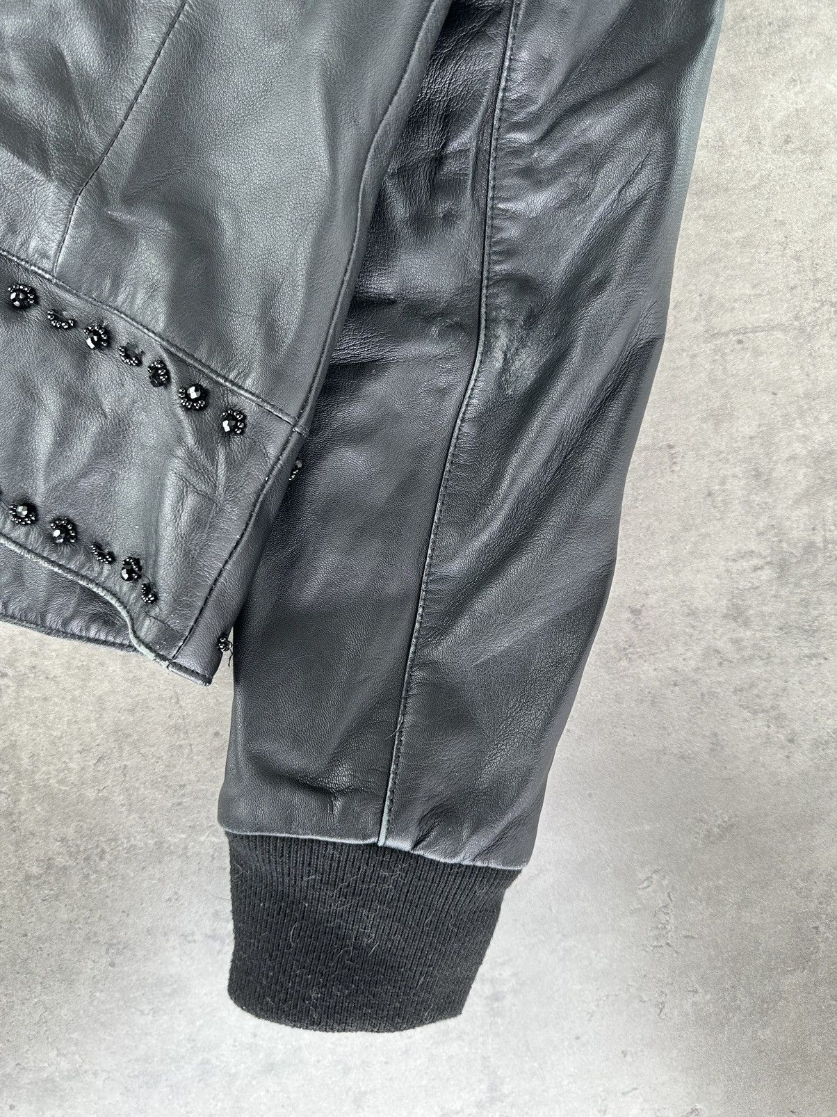 Cavalli Class Cavalli Class Leather Jacket With Embroidery Size S / US 4 / IT 40 - 22 Thumbnail