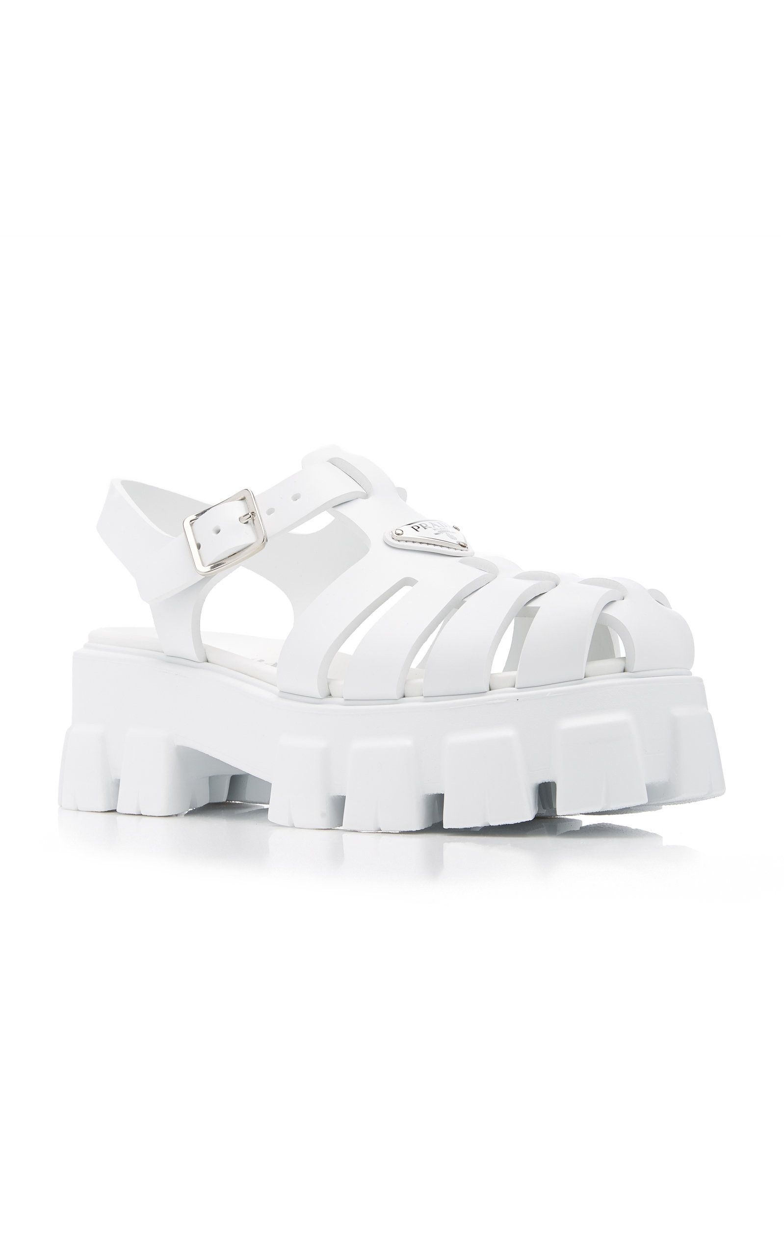 Prada o1la1rc1a0925 Fisherman Sandals in White Size US 8 / IT 38 - 2 Thumbnail