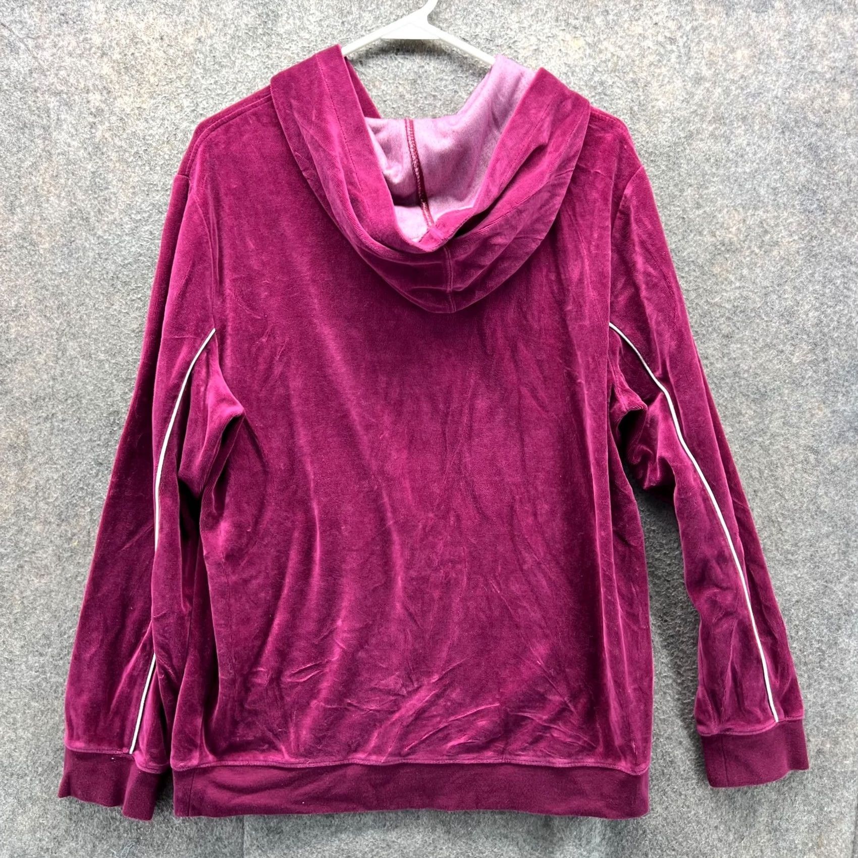 Pacsun VINTAGE PacSun Hoodie Men Medium Purple Pullover Fleece Cotton Satin Velour Size US M / EU 48-50 / 2 - 2 Thumbnail