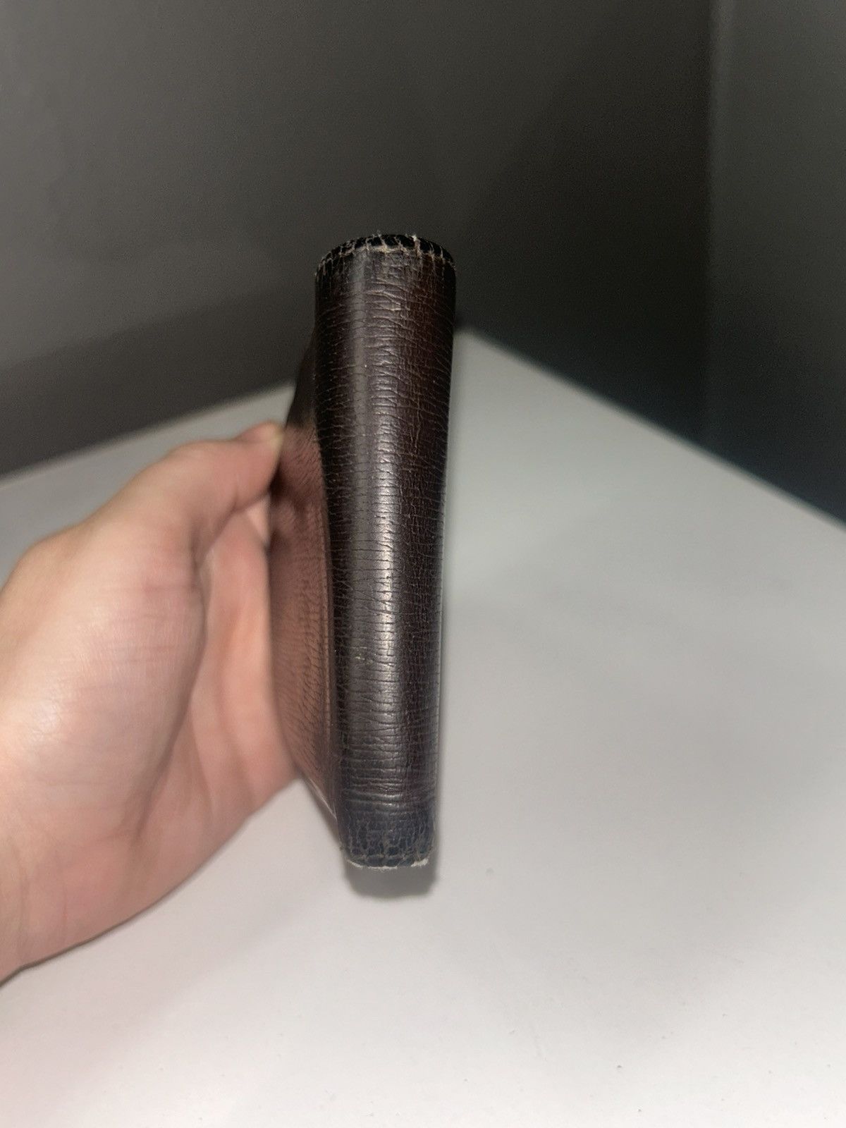 Gucci Vintage Gucci Dark Brown Leather G logo Bifold Size ONE SIZE - 12 Thumbnail