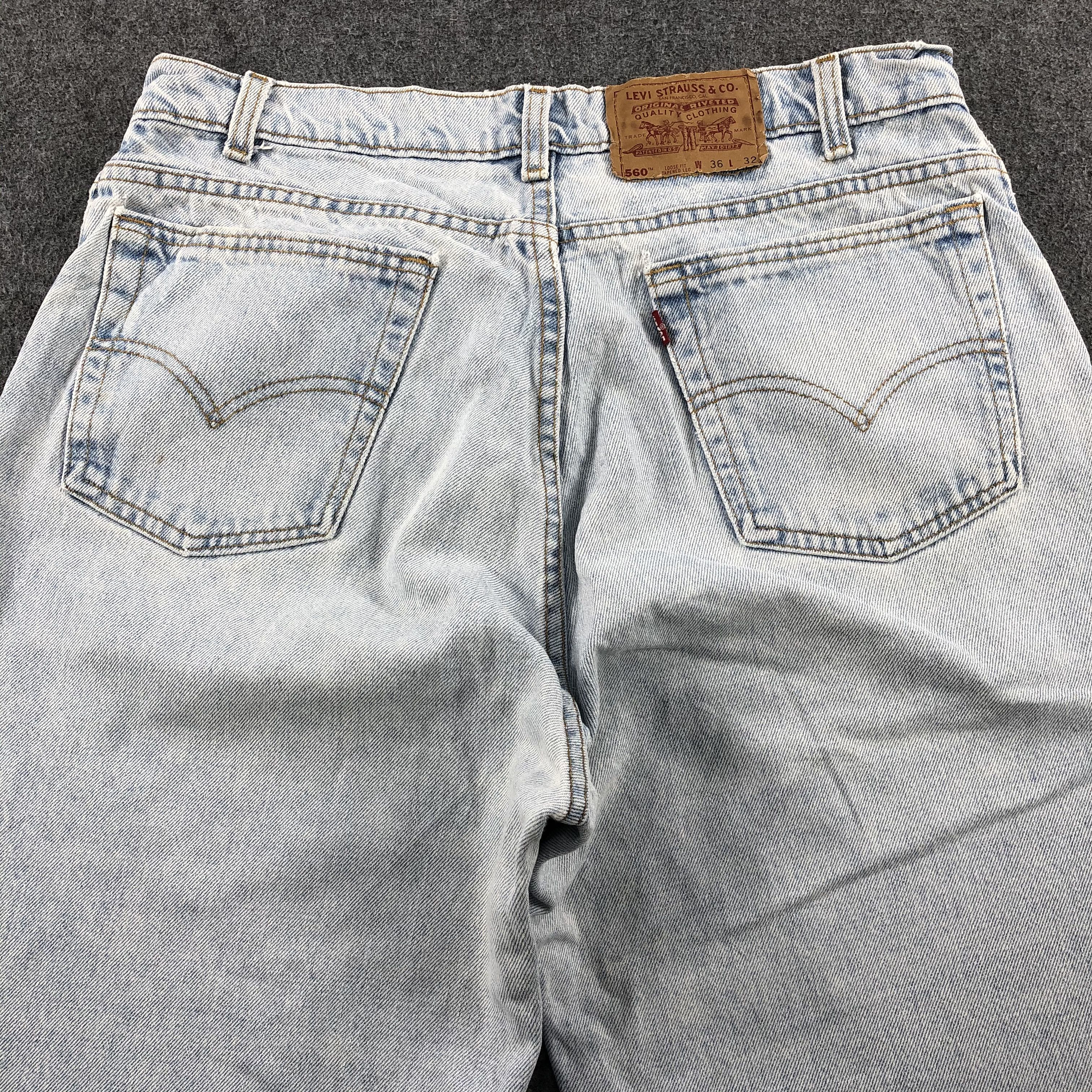 Levi's × Vintage 90s Vintage Light Wash Levis 560 Jeans-JM1759 Size US 36 / EU 52 - 4 Thumbnail