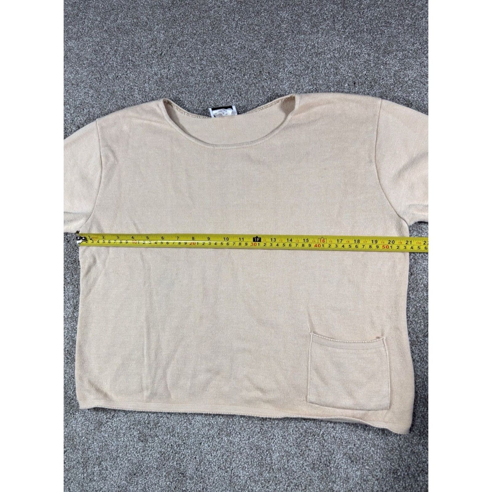 Vintage Vintage Clio Top Cotton Blend Yellow Short Sleeve Pocket Shirt • Large USA Made Size L / US 10 / IT 46 - 7 Thumbnail