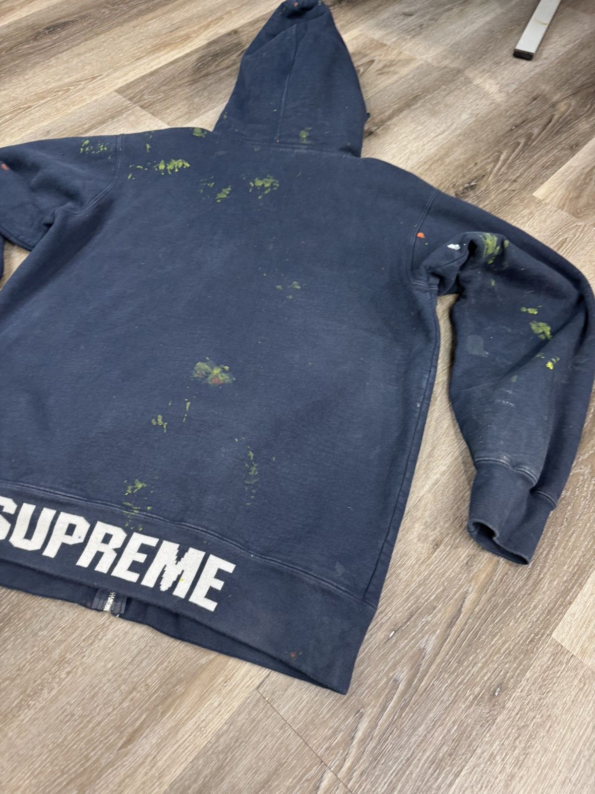 Supreme SUPREME DISTRESSED ZIP UP HOODED SWEATSHIRT XL PAINTED Size US XL / EU 56 / 4 - 8 Thumbnail