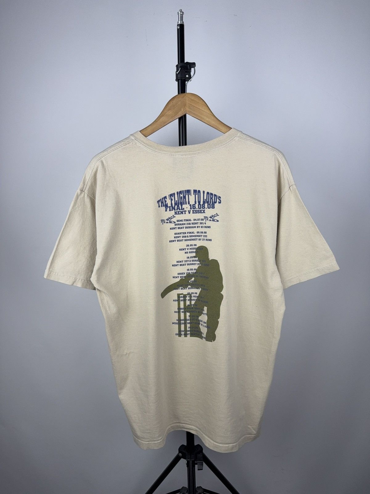 Other × Vintage Kent Spitfires Cricket Club Tee 2008 Lords Final L Beige Size US L / EU 52-54 / 3 - 1 Thumbnail
