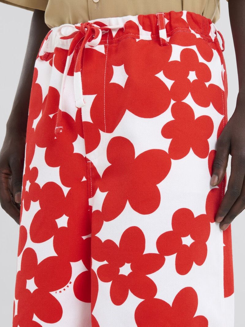 Marni o1f1d3z0326 Bermuda Shorts in White/Red Size US 36 / EU 52 - 4 Thumbnail