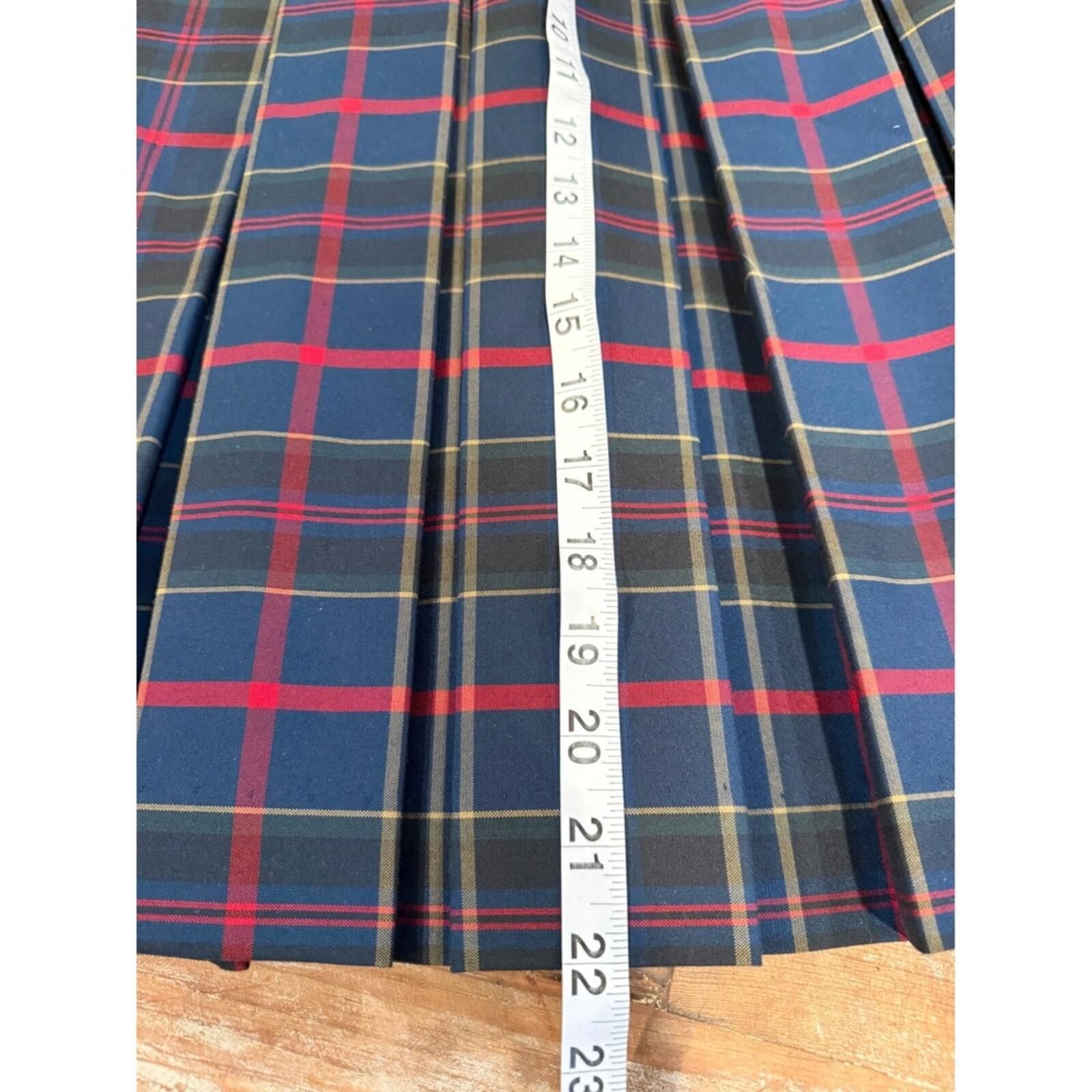 Other Dennis Uniform Navy Blue Plaid Pleated Skirt Size 10 USA Size 32" / US 10 / IT 46 - 10 Thumbnail