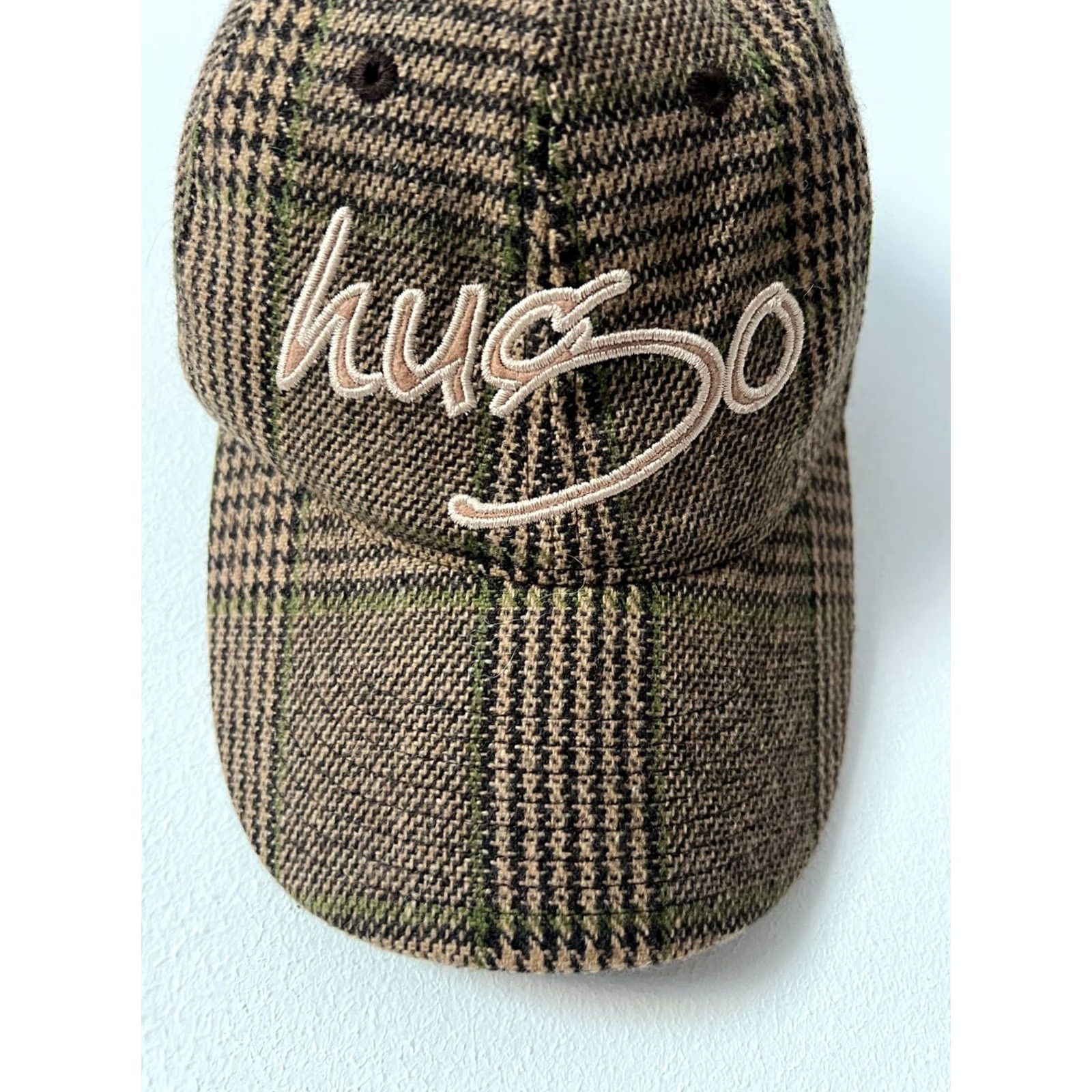 Hugo Boss HUGO BOSS Baseball Wool Cap Prince of Wales Check Logo Men's Cap Wool Polyamide Polyacryl Multicolor One Size Casual Mens Size ONE SIZE - 4 Thumbnail