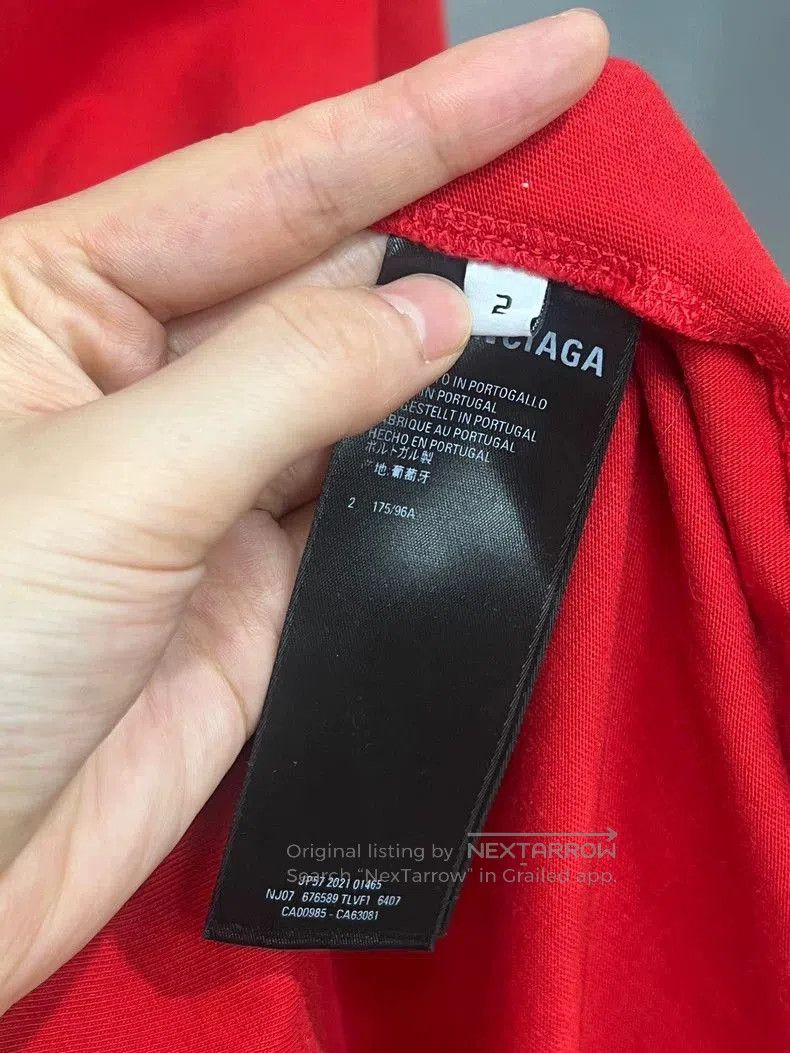 Balenciaga Balenciaga Red Jelly Logo Short Sleeve. Size US XS / EU 42 / 0 - 4 Thumbnail