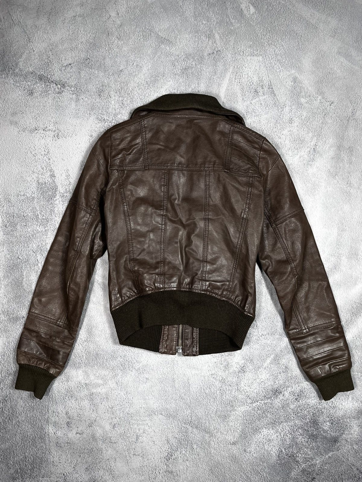 Japanese Brand Vintage Y2K leather flight jacket bomber aviator military XS Size XS / US 0-2 / IT 36-38 - 5 Thumbnail