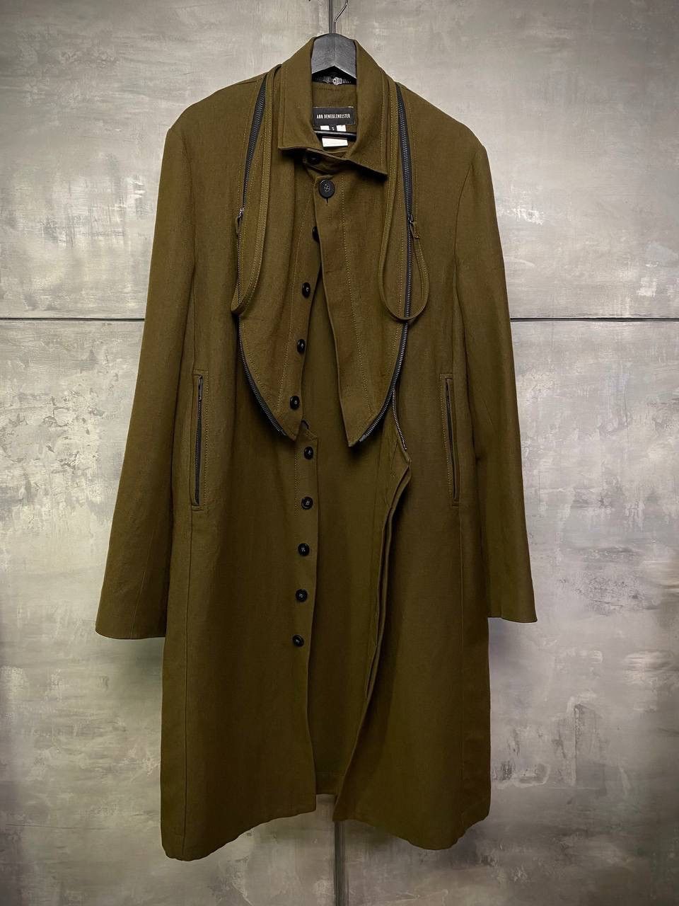 Ann Demeulemeester FW15 Wool Coat Zip Breast Sample Runway S-M Size US M / EU 48-50 / 2 - 2 Thumbnail