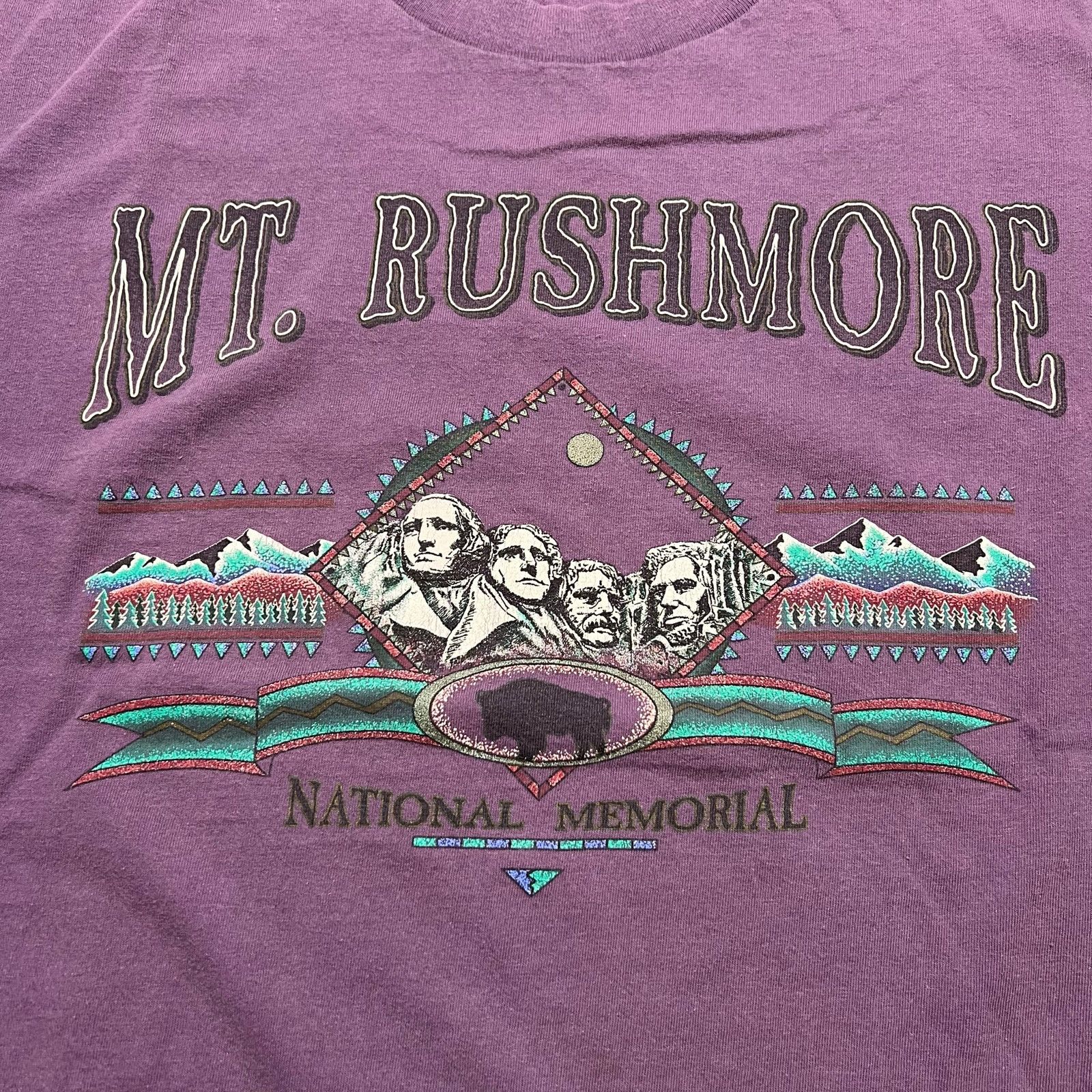 Vintage Vintage 90s Mt Rushmore National Memorial t shirt XL USA Size US XL / EU 56 / 4 - 3 Thumbnail
