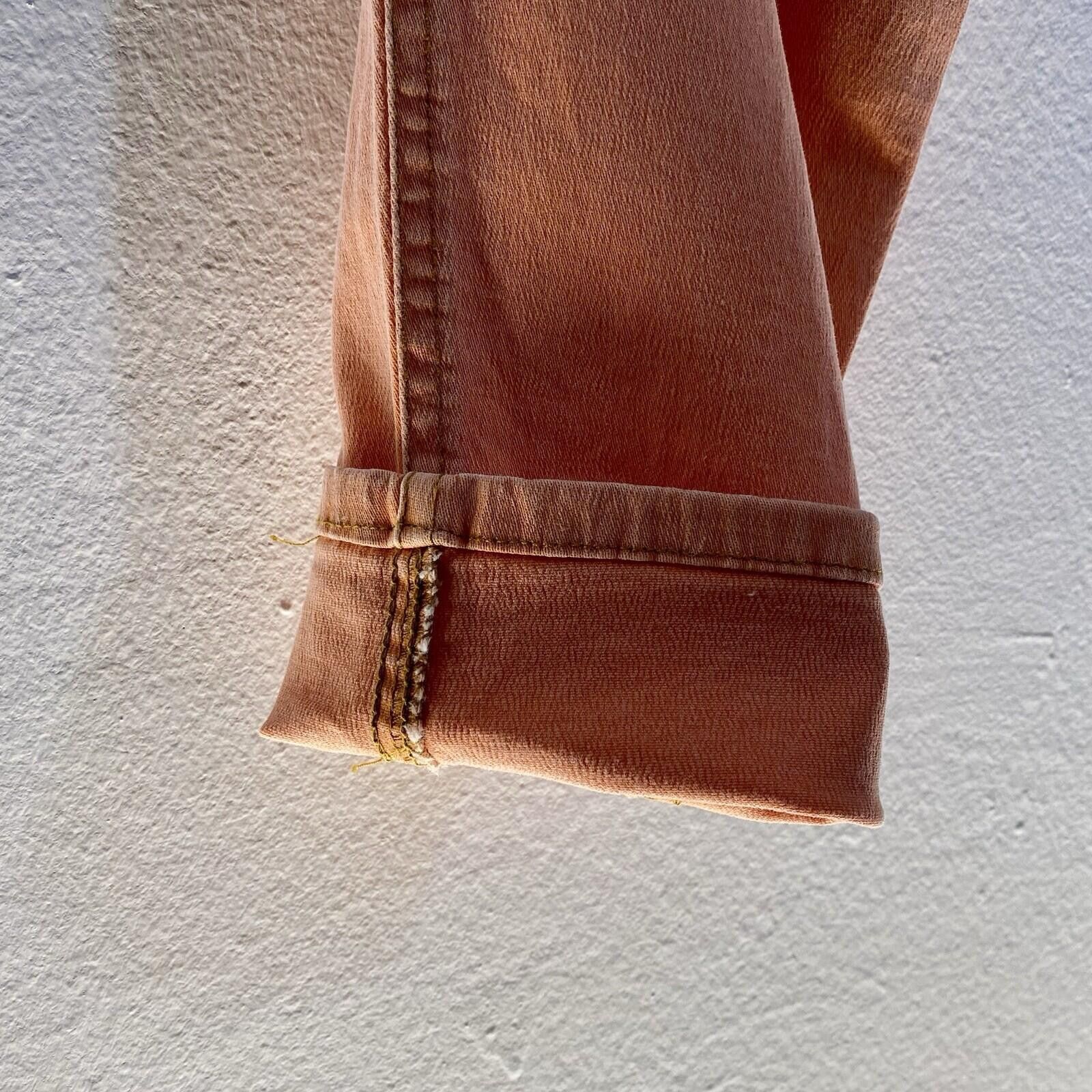 Levi's NWT LEVI'S 498 Orange Skinny Jeans 32x30 Made in Italy Size 32" / US 10 / IT 46 - 5 Thumbnail