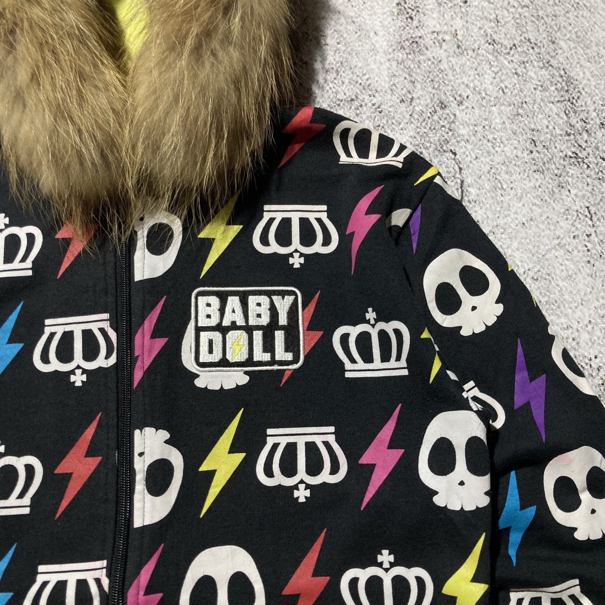 Japanese Brand 2000s Baby Doll All Over Print Logo Fur Ziphoodie Black Lgb Size US M / EU 48-50 / 2 - 4 Thumbnail