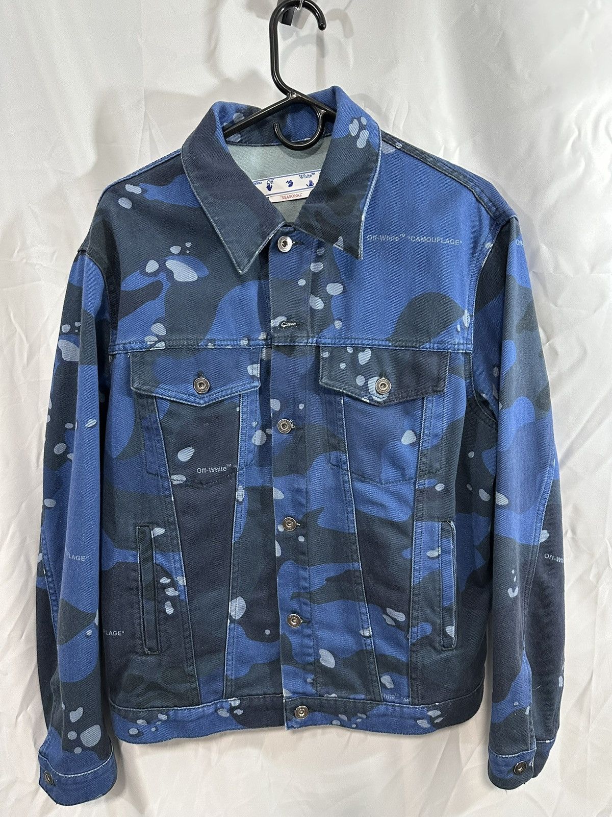 Off-White Off whote camo denim jacket Size US M / EU 48-50 / 2 - 3 Thumbnail