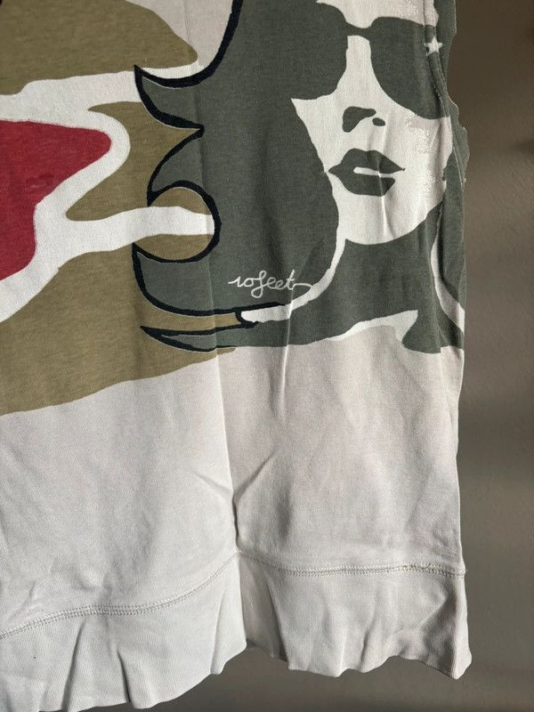 Other Vintage Y2K sleeveless beige crop top face print Avant garde Size M / US 6-8 / IT 42-44 - 5 Thumbnail