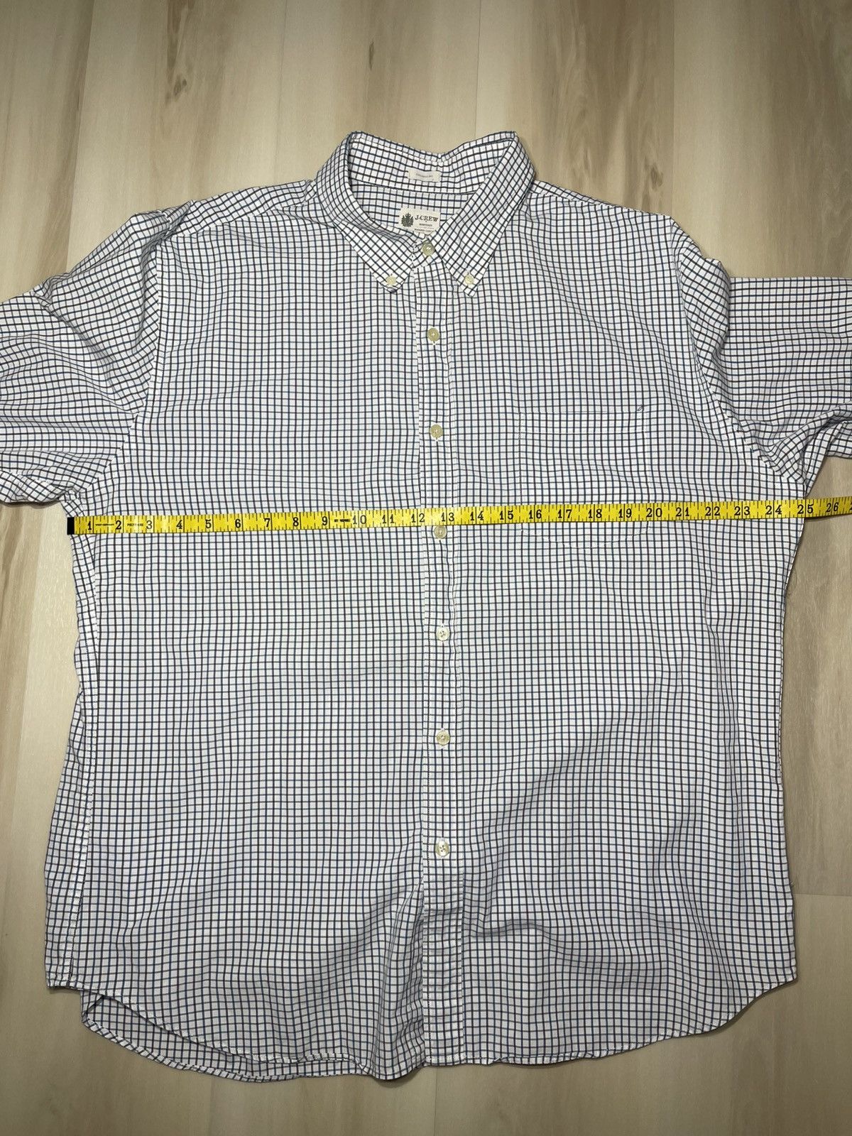J.Crew J Crew Tailored Fit Gingham Shirt Blue & White Men’s Sz XL Size US XL / EU 56 / 4 - 6 Thumbnail