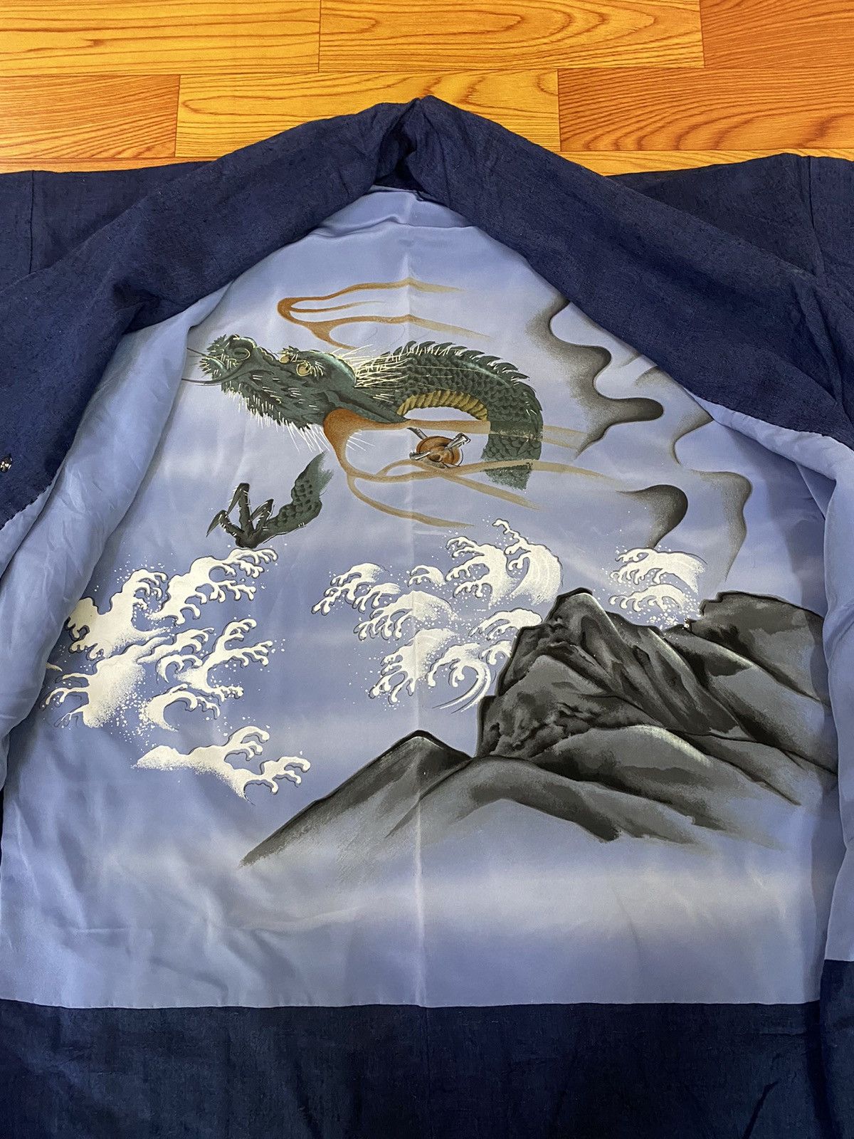 Japanese Brand Vintage Indigo Noragi Kimono Japan Cardigan Size US XL / EU 56 / 4 - 8 Thumbnail