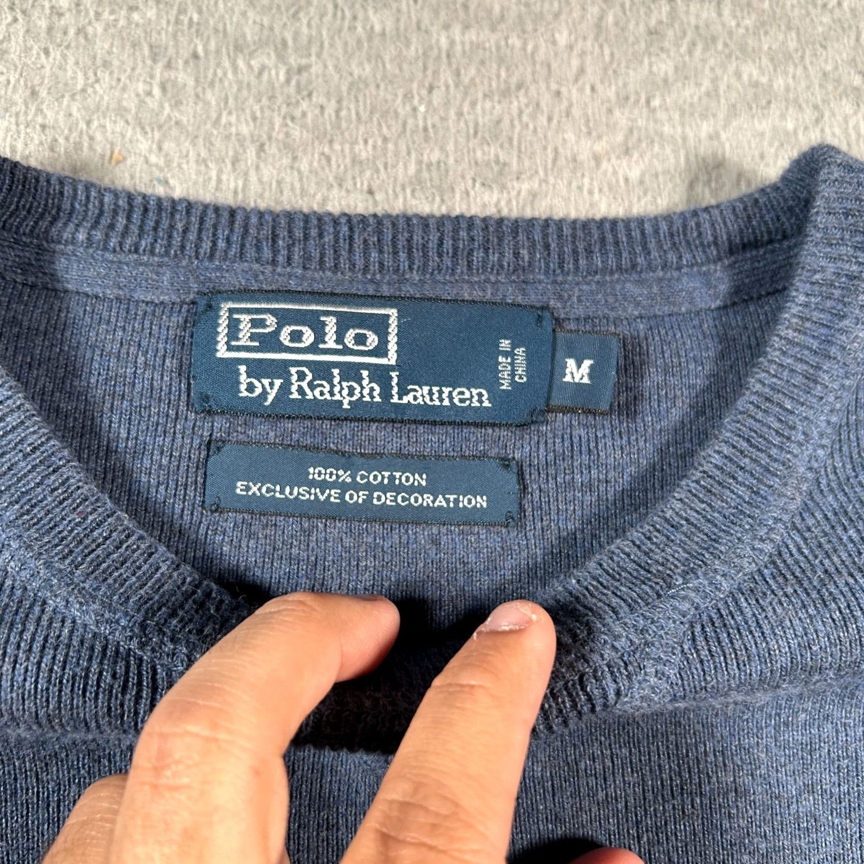 Polo Ralph Lauren VINTAGE Polo Ralph Lauren Mens Blue Sweater Kid? Size US M / EU 48-50 / 2 - 3 Thumbnail