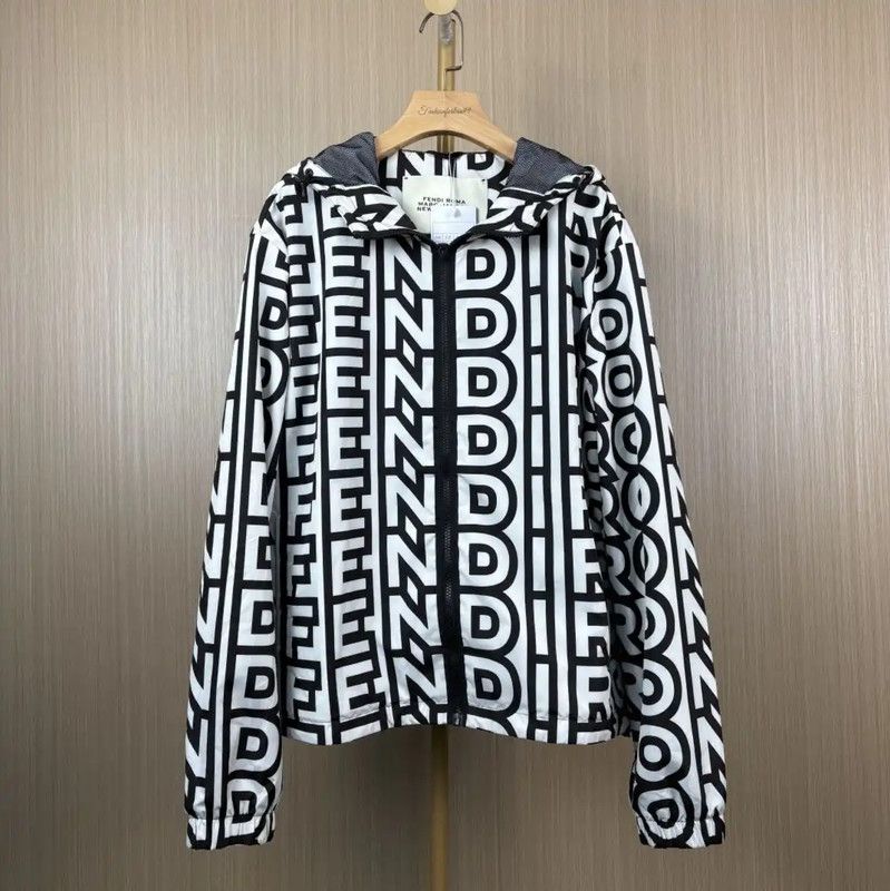 Fendi Fendi Color Block Nylon Spring Jacket 0089 Size XXL / US 16-18 / IT 52-54 - 1 Thumbnail